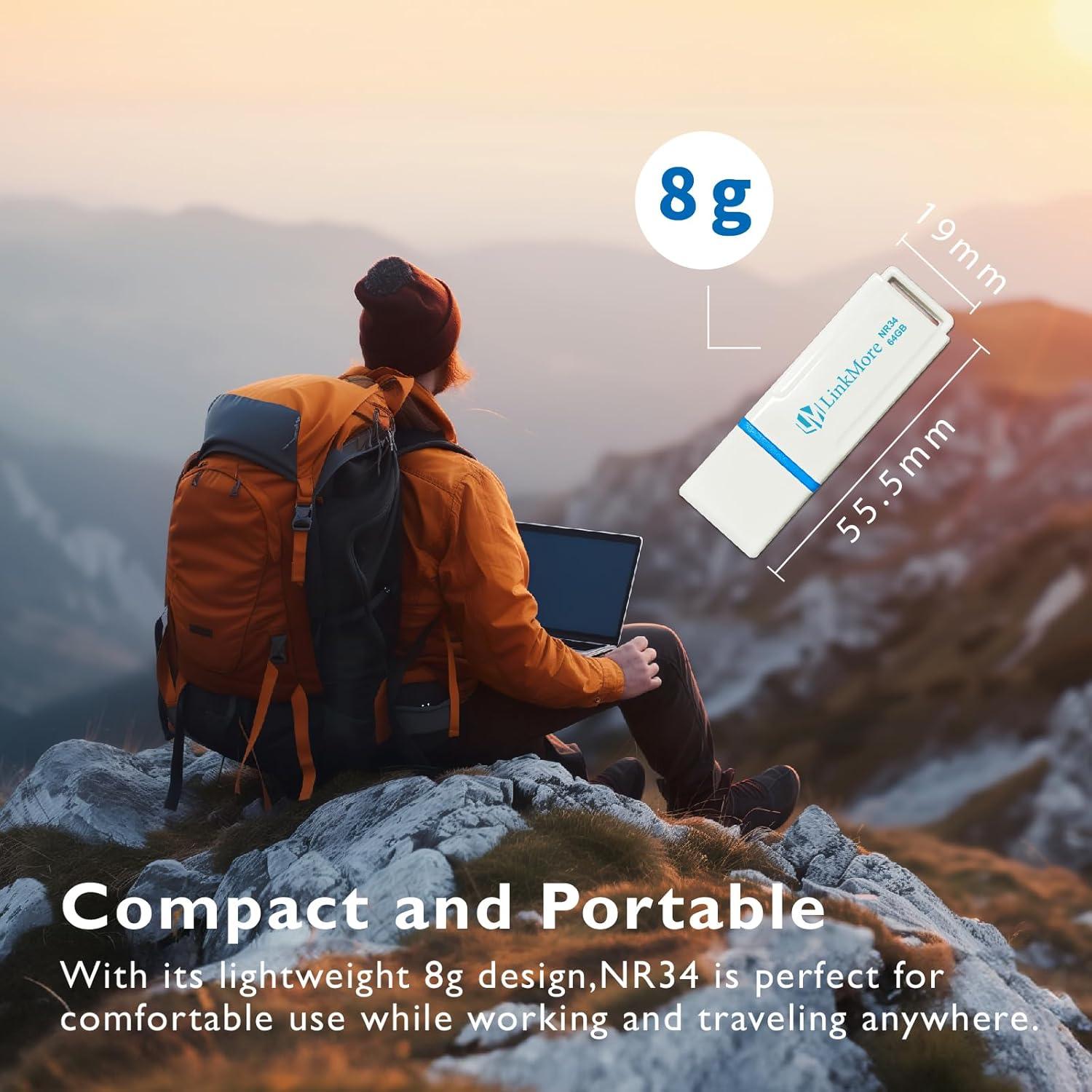 LinkMore 64GB NR34 USB 3.2 Alta Velocidad 120MB/s