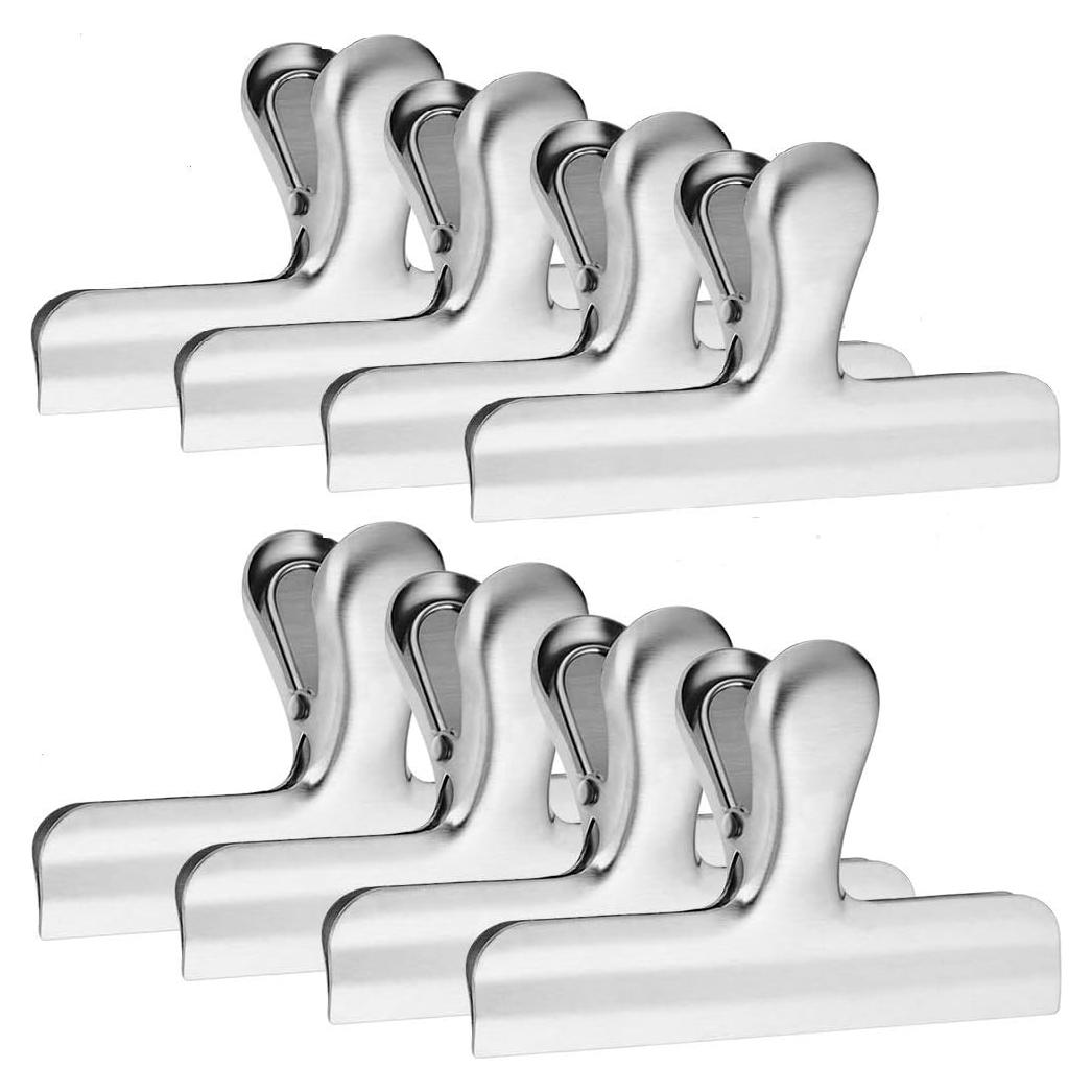 Paquete de 8 Clips de Acero Inoxidable Danzix 10.16 cm