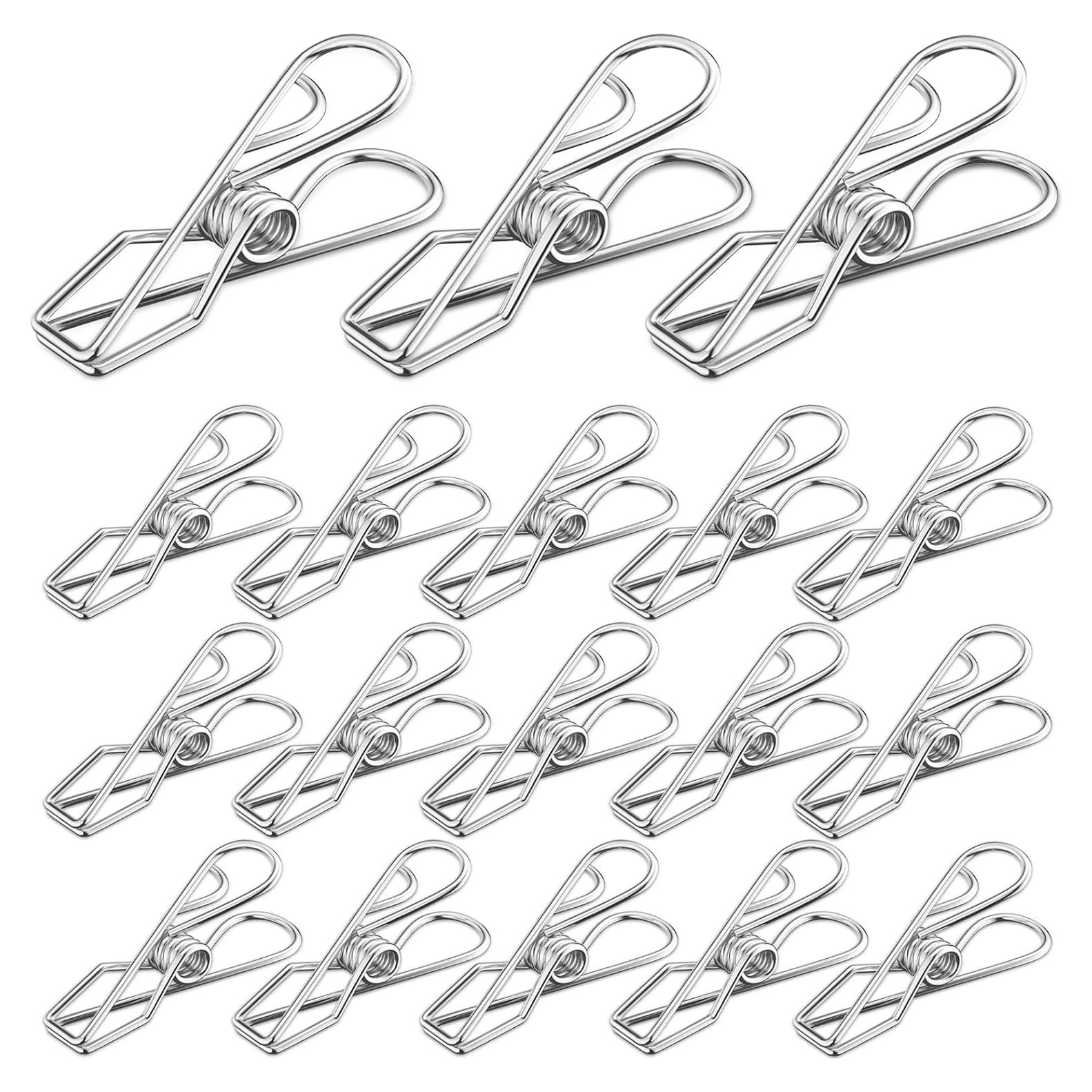 18 Pinzas de Acero Inoxidable DTDNZKN 54mm para Ropa y Comida