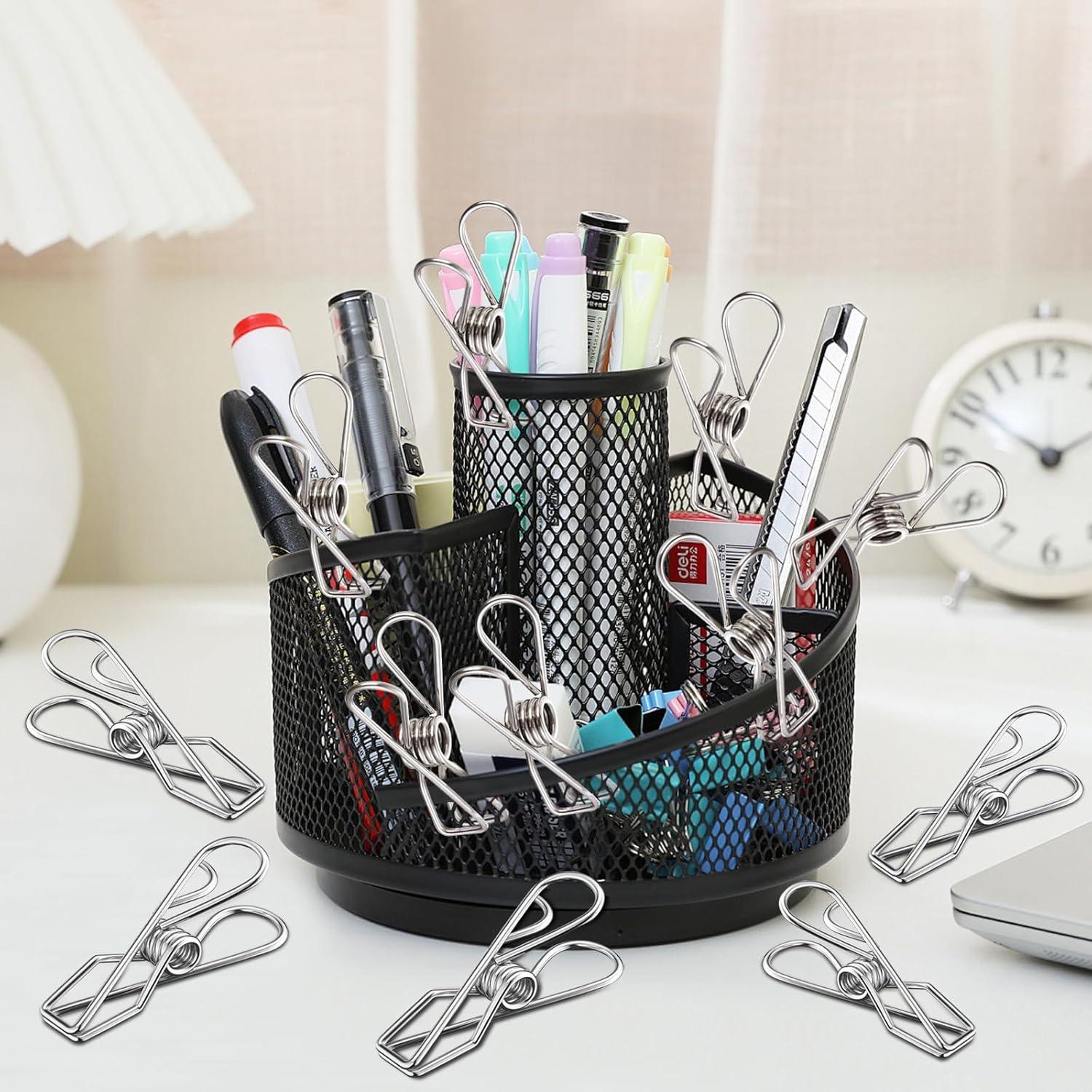 18 Pinzas de Acero Inoxidable DTDNZKN 54mm para Ropa y Comida