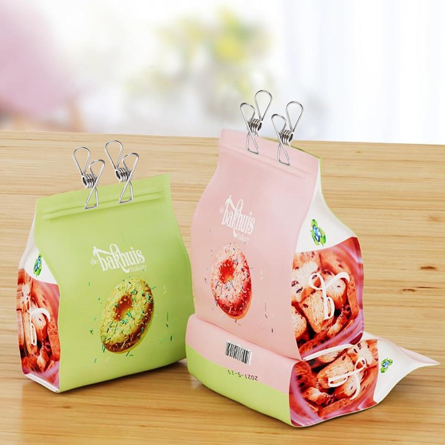 18 Pinzas de Acero Inoxidable DTDNZKN 54mm para Ropa y Comida