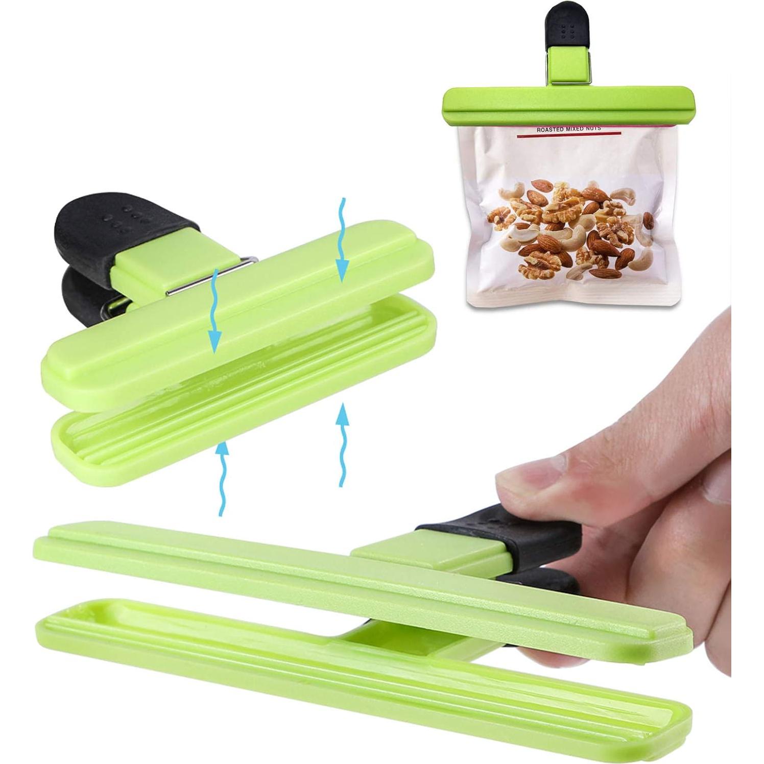 Clips para Sellar Bolsas iPstyle 4pcs Verde - Alimentos Frescos