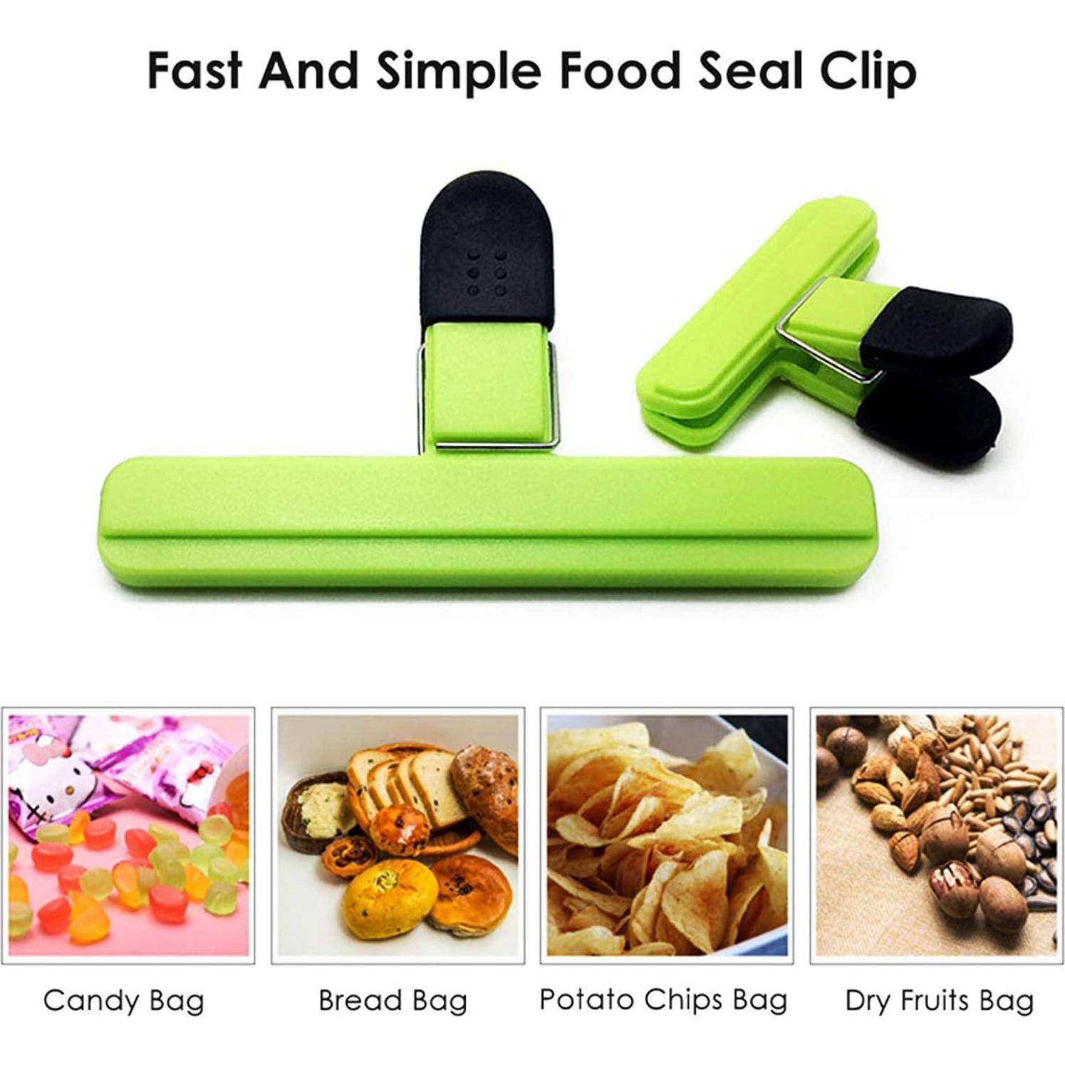 Clips para Sellar Bolsas iPstyle 4pcs Verde - Alimentos Frescos