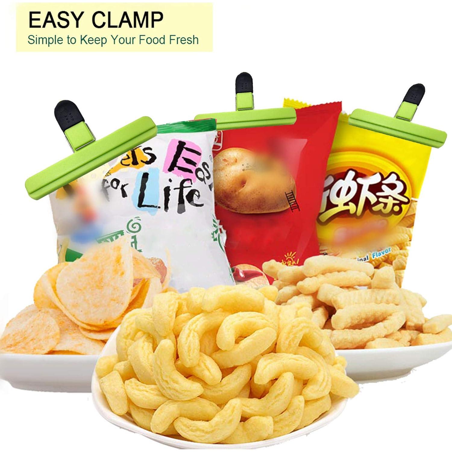 Clips para Sellar Bolsas iPstyle 4pcs Verde - Alimentos Frescos