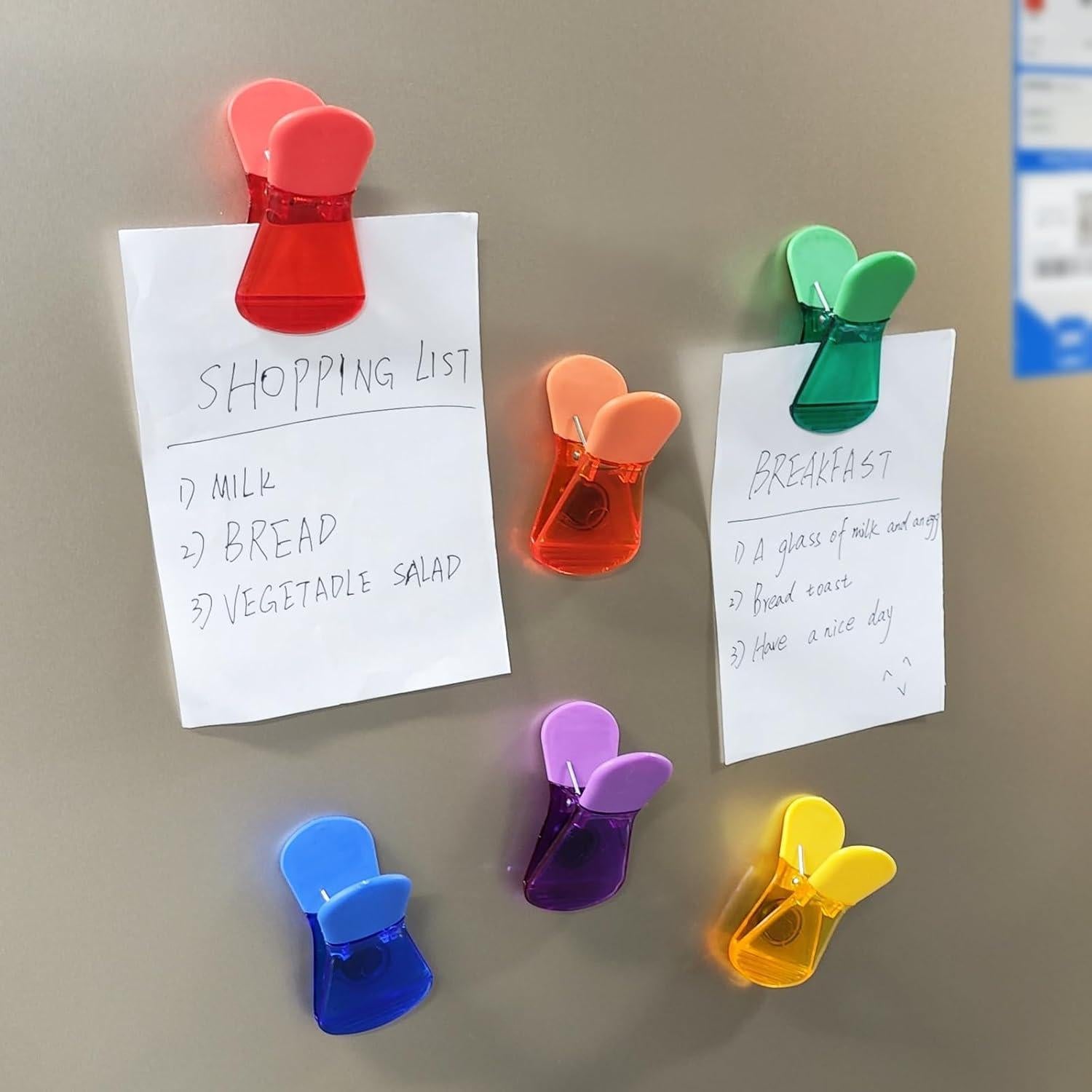 Pinzas Magnéticas Coloridas HFZRZFH - 6 Piezas para Alimentos