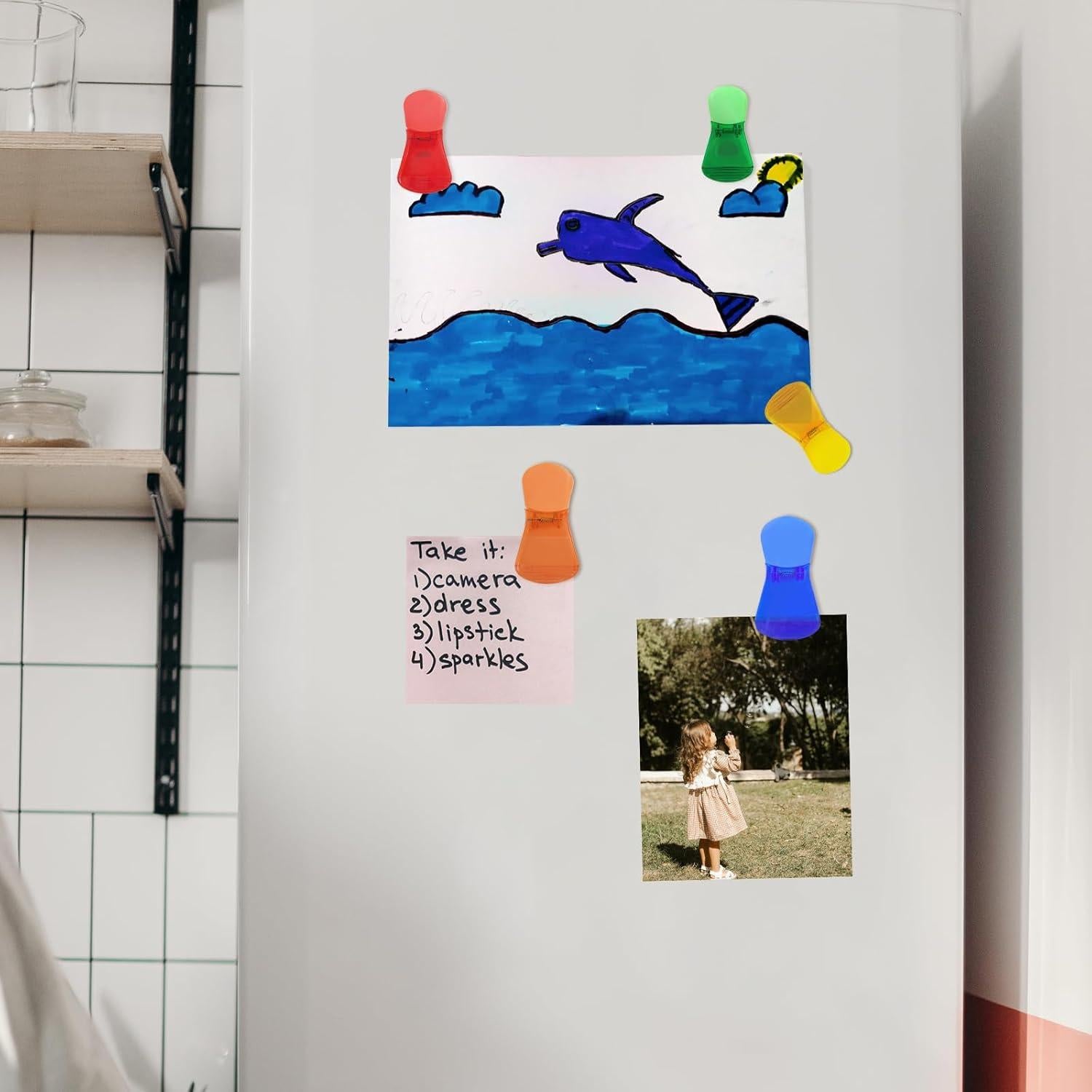 Pinzas Magnéticas Coloridas HFZRZFH - 6 Piezas para Alimentos