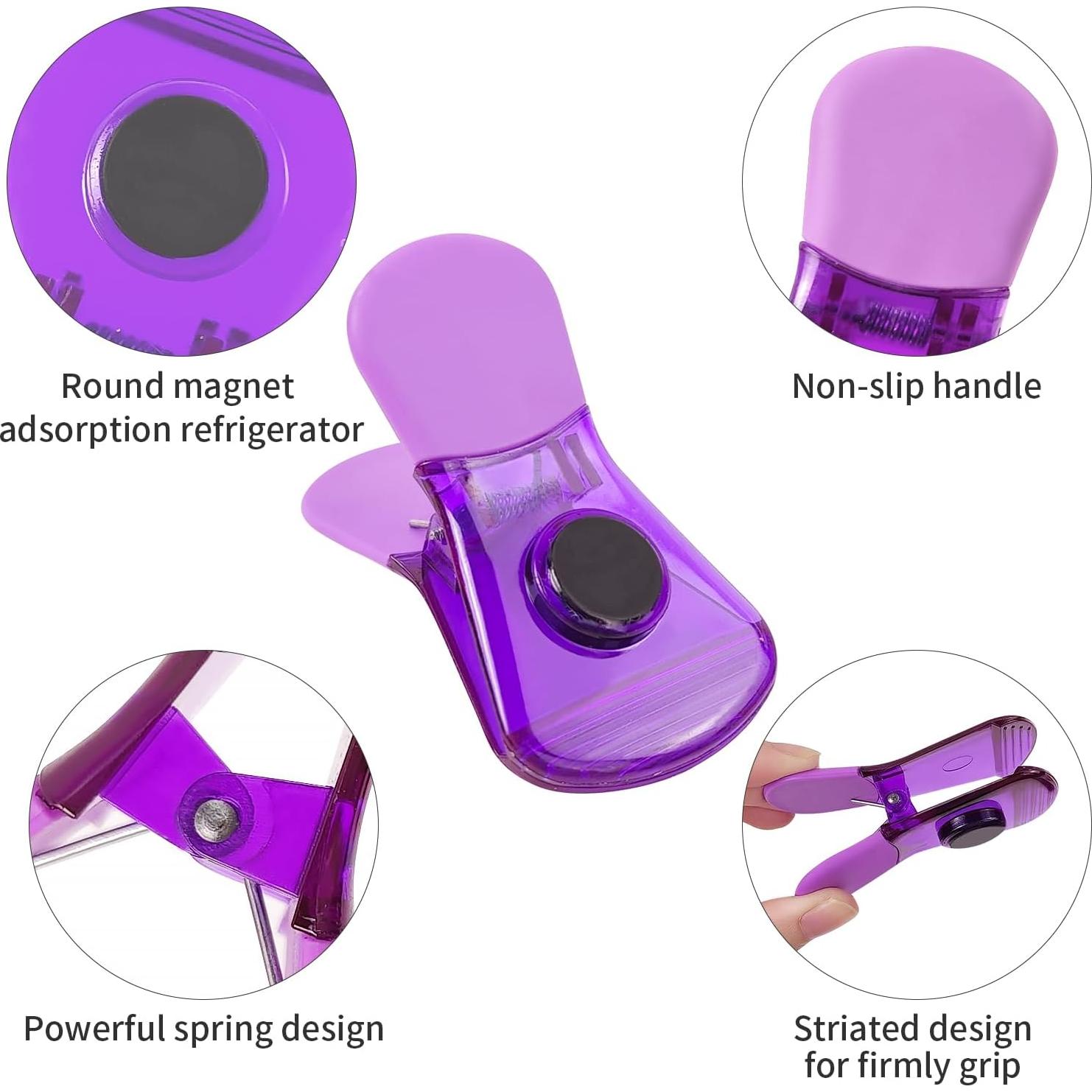 Pinzas Magnéticas Coloridas HFZRZFH - 6 Piezas para Alimentos