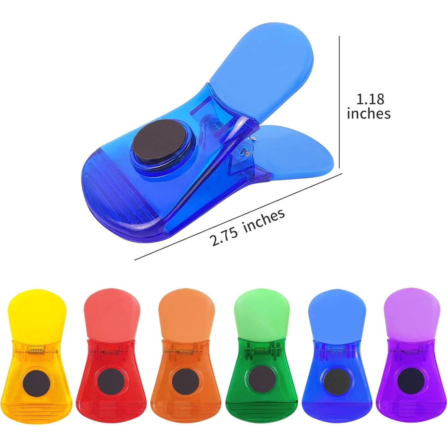 Pinzas Magnéticas Coloridas HFZRZFH - 6 Piezas para Alimentos