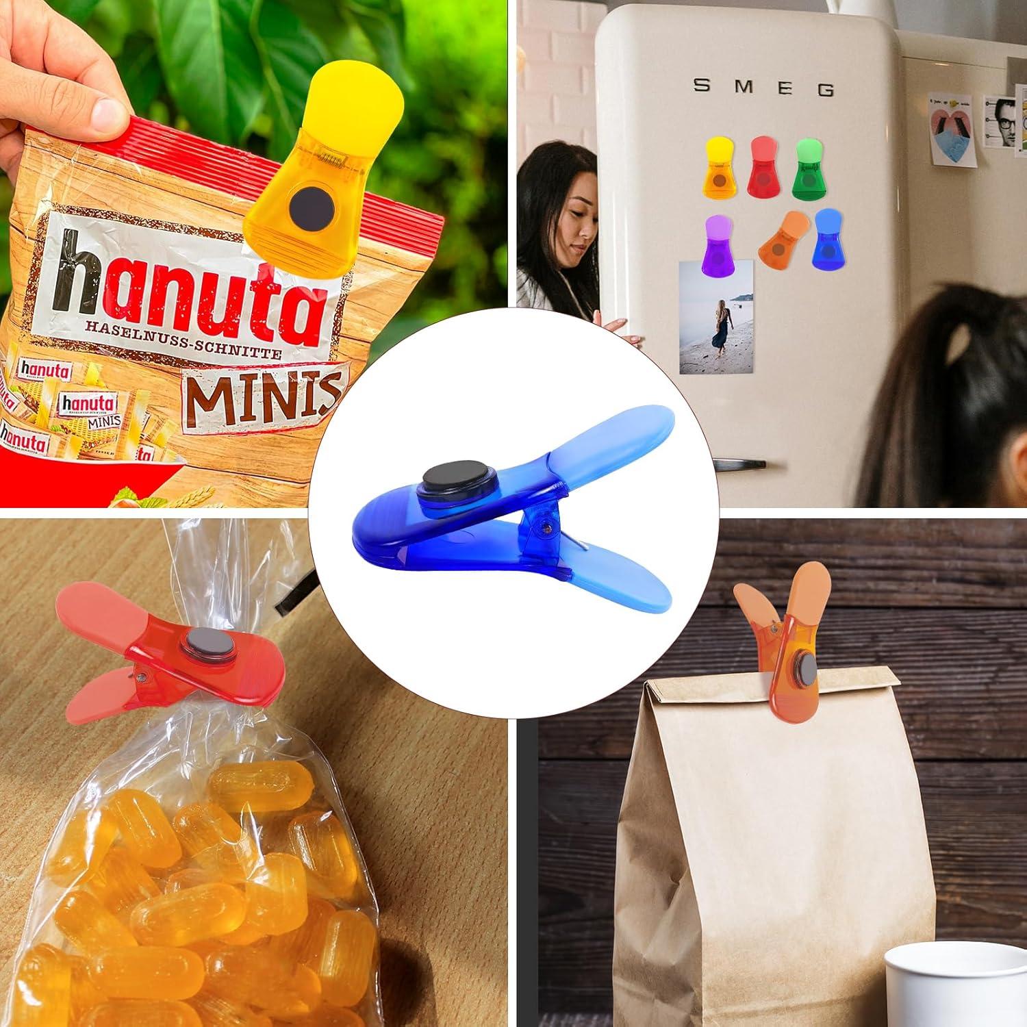 Pinzas Magnéticas Coloridas HFZRZFH - 6 Piezas para Alimentos