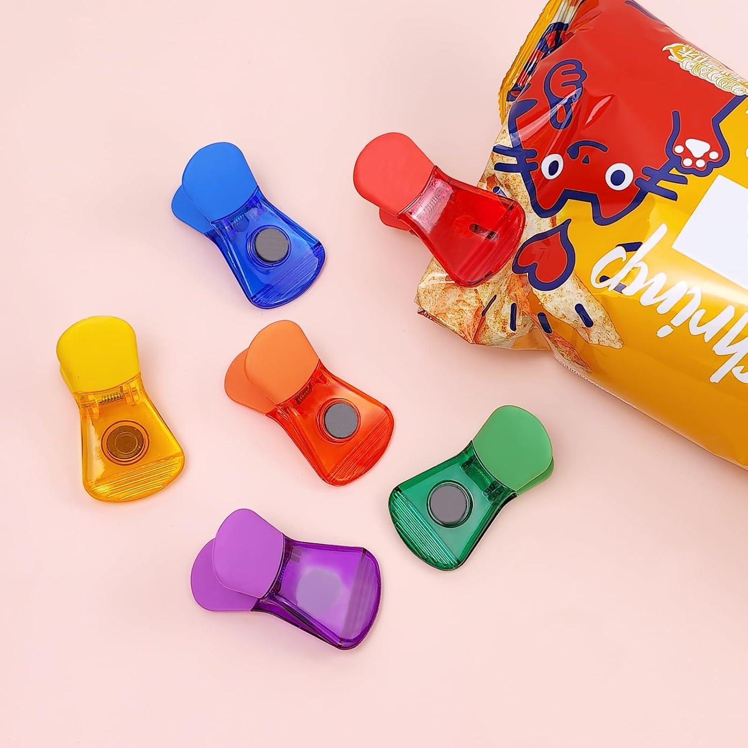 Pinzas Magnéticas Coloridas HFZRZFH - 6 Piezas para Alimentos