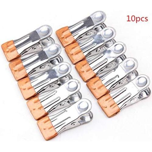 Clip de Ropa a Prueba de Viento ZYAMY 10 Piezas Dorado 5.6cm