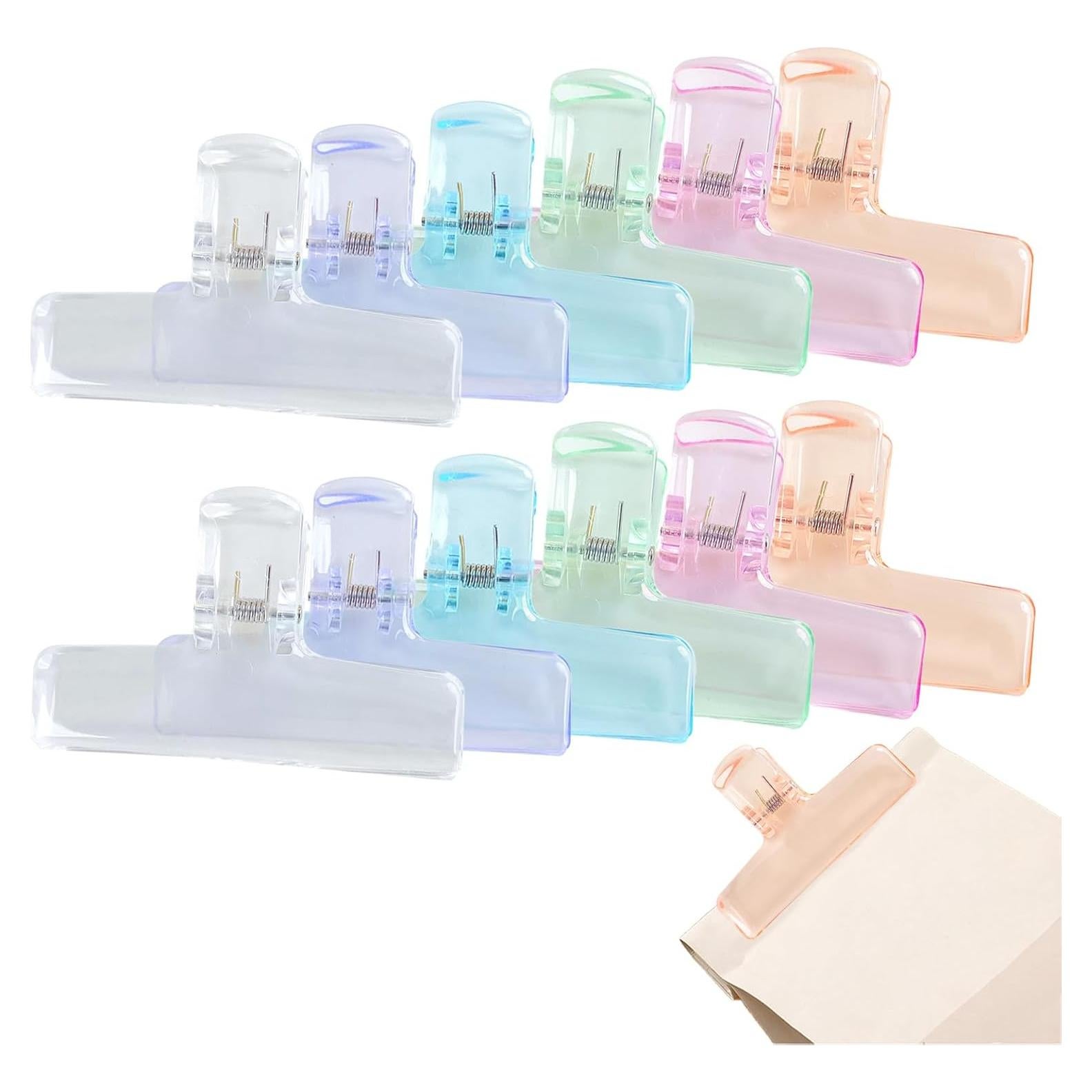 12 Clips de Plástico para Bolsas de Comida YINPIXUS - 6 Colores