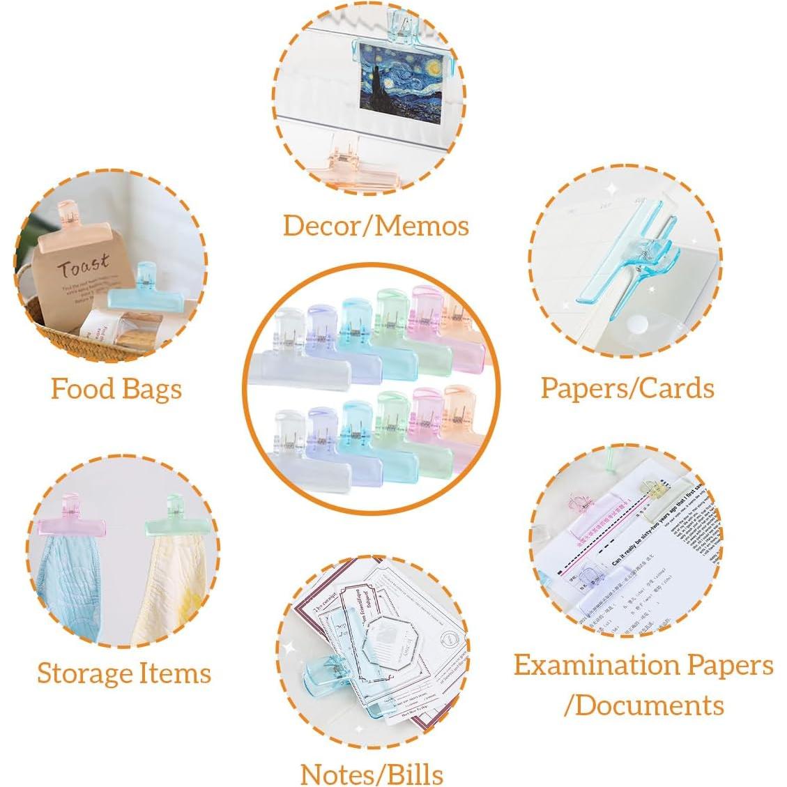 12 Clips de Plástico para Bolsas de Comida YINPIXUS - 6 Colores