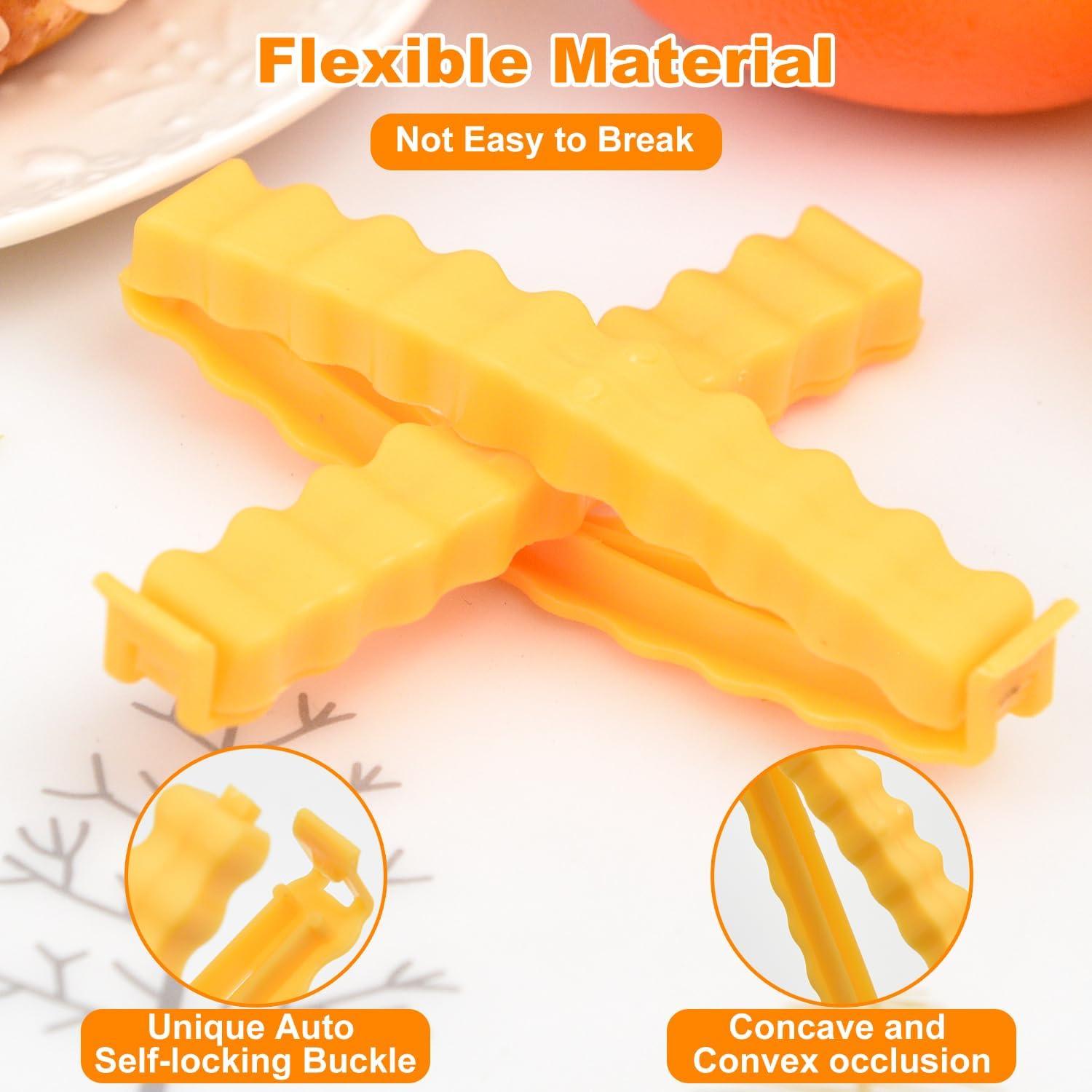 Clips para Sellar Alimentos COIYINGJAUNEI 12 PCS Diseño Papas