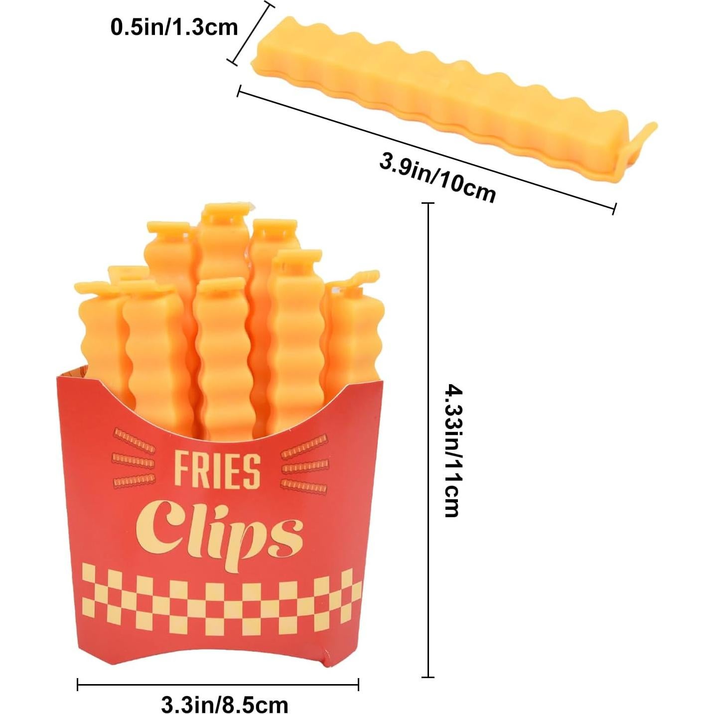 Clips para Sellar Alimentos COIYINGJAUNEI 12 PCS Diseño Papas