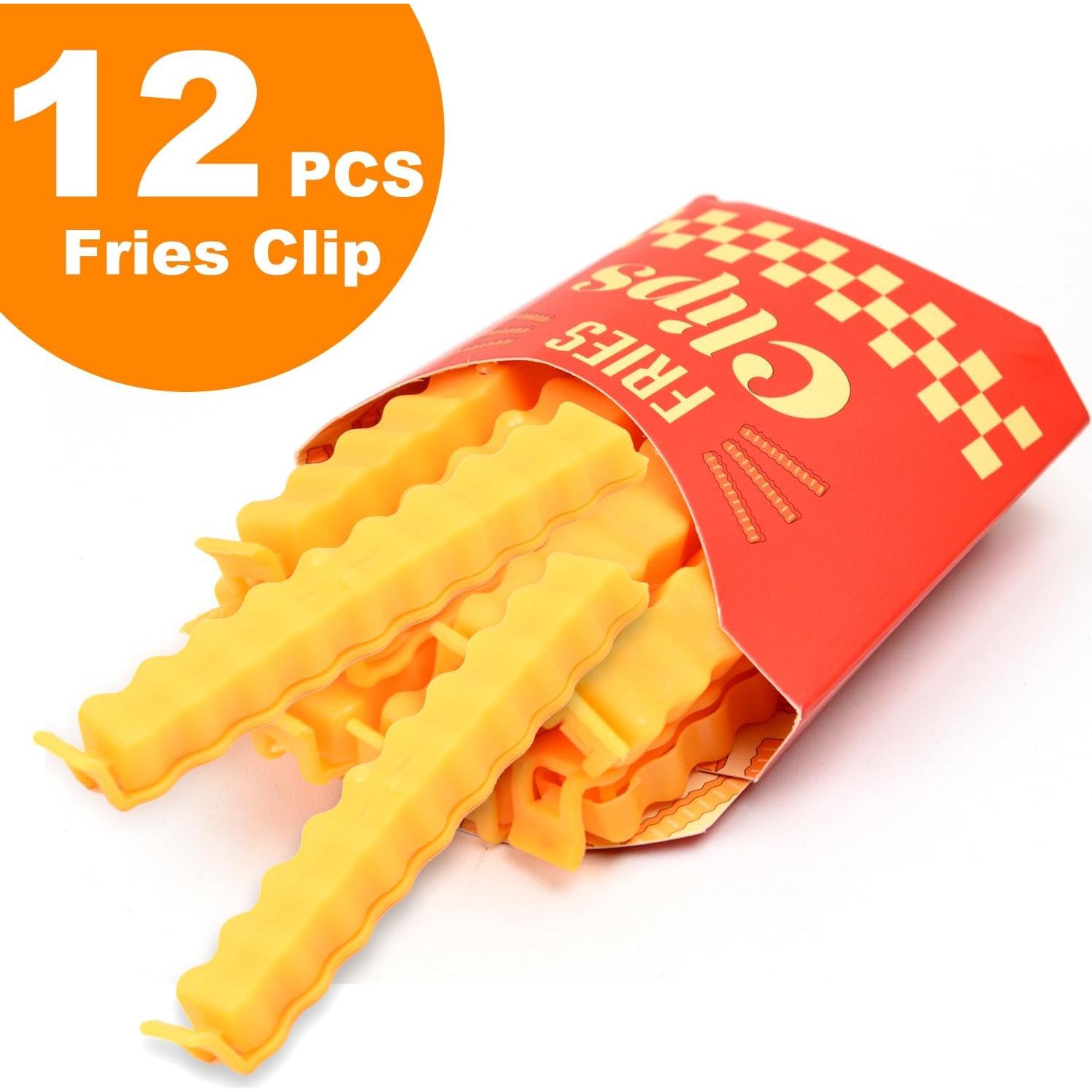 Clips para Sellar Alimentos COIYINGJAUNEI 12 PCS Diseño Papas