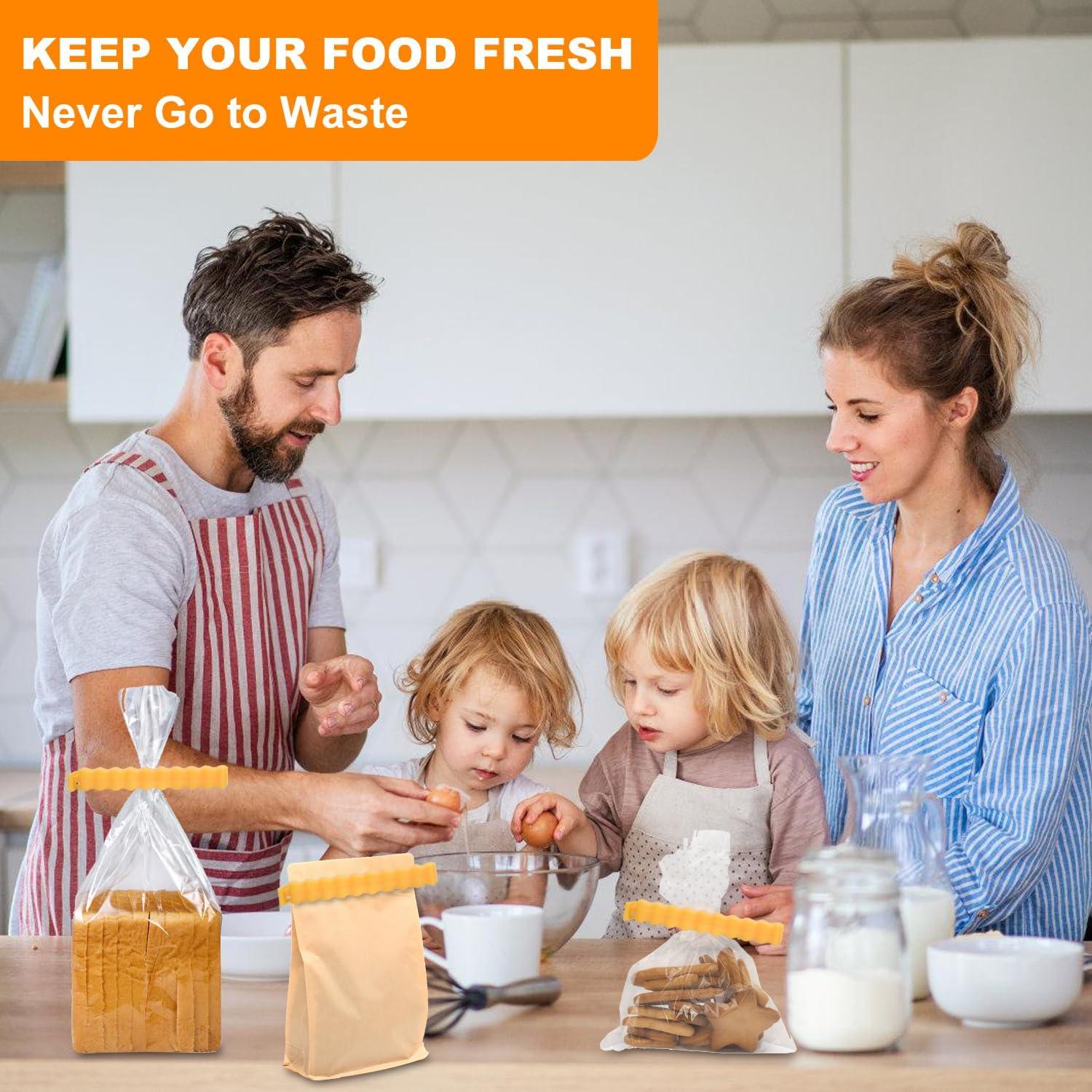 Clips para Sellar Alimentos COIYINGJAUNEI 12 PCS Diseño Papas