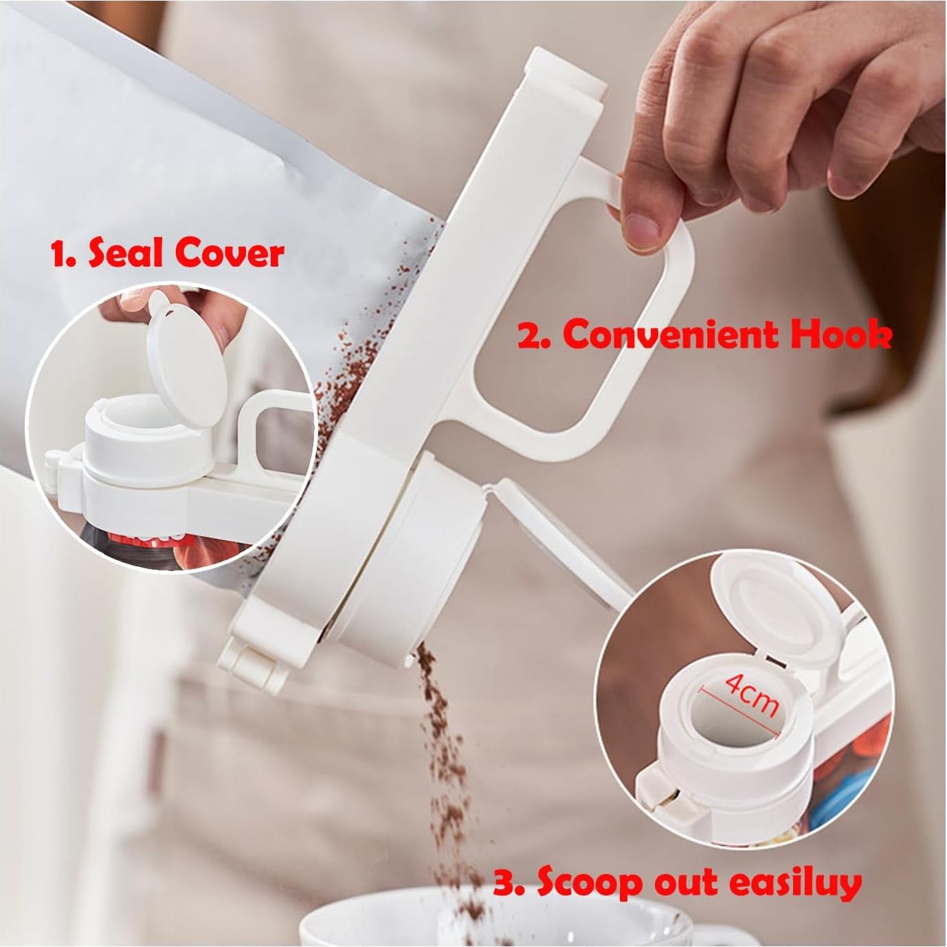 Clip de Sellado de Bolsa de Comida 2 PCS Genérico Blanco