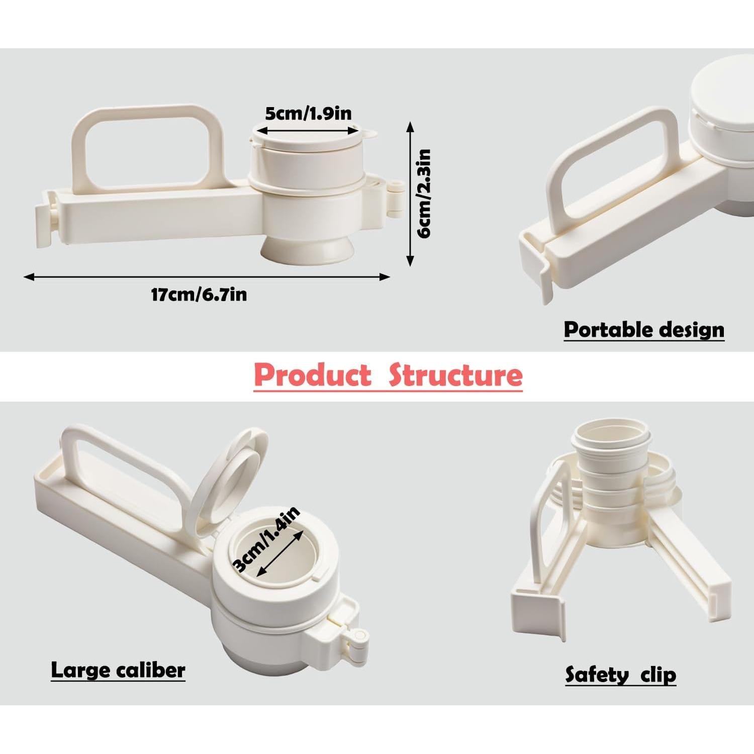Clip de Sellado de Bolsa de Comida 2 PCS Genérico Blanco