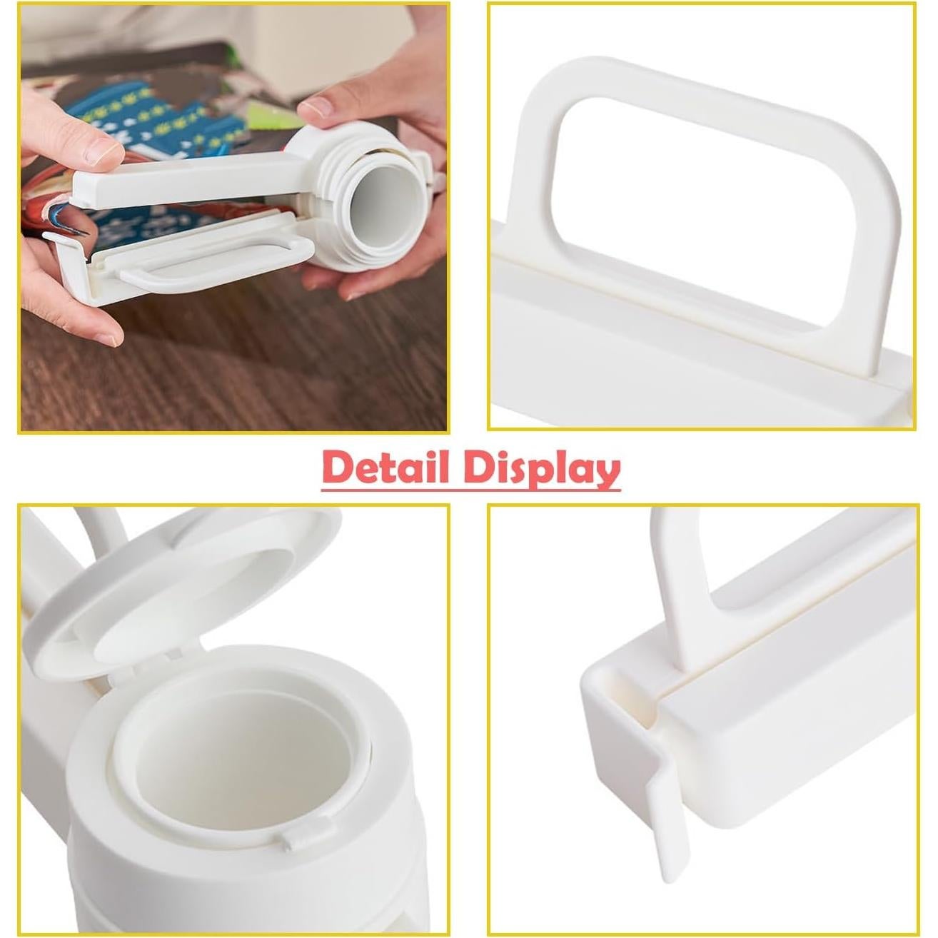 Clip de Sellado de Bolsa de Comida 2 PCS Genérico Blanco