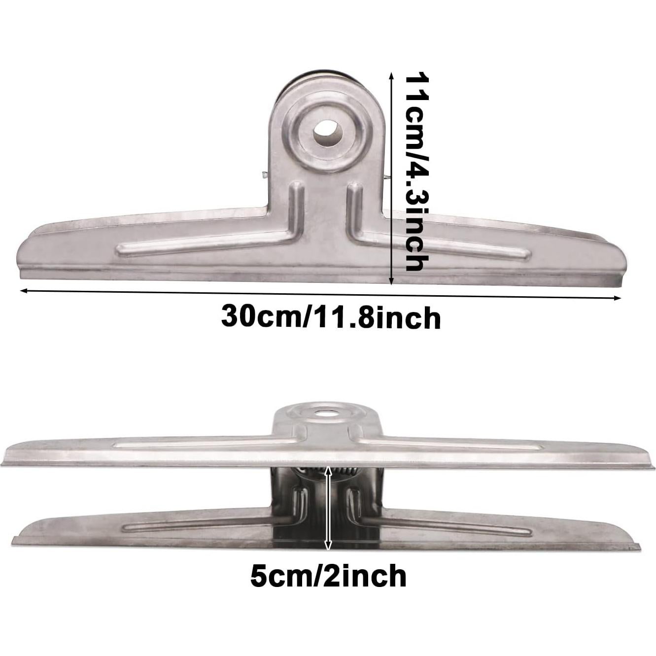 Clip Jumbo de Acero Inoxidable GUKBIAY 30 cm 2 Piezas