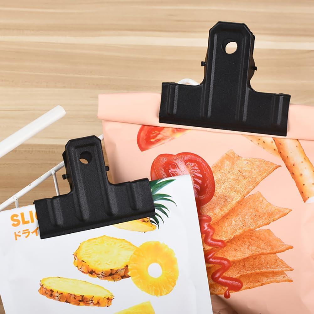 Clips Metálicos Engrosados Coideal 10 Pcs 77 mm Negros