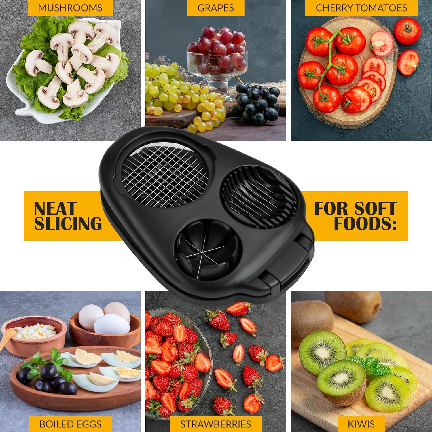 Cortador de Huevos CraftyCrocodile - Acero Inoxidable, 3 Modos