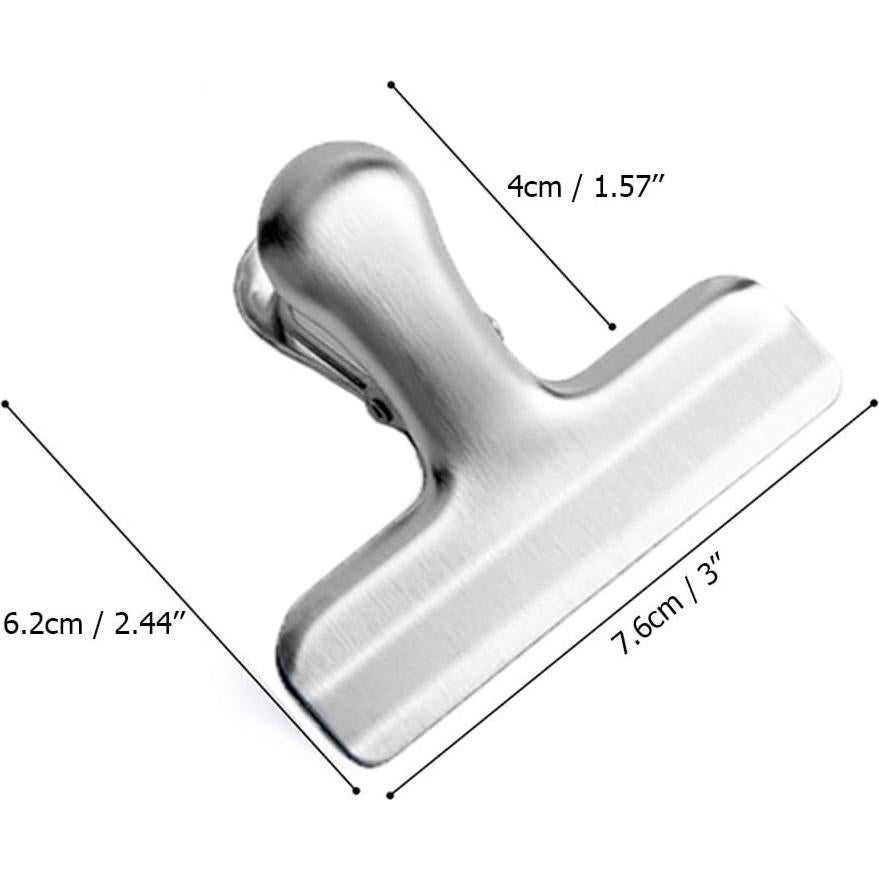 Clips de Bolsa de Acero Inoxidable CNYMANY 10 Pcs 3 Tamaños