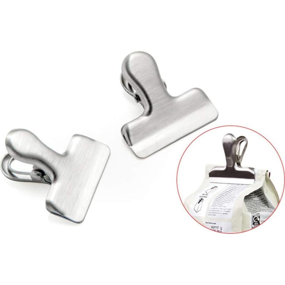 Clips de Bolsa de Acero Inoxidable CNYMANY 10 Pcs 3 Tamaños