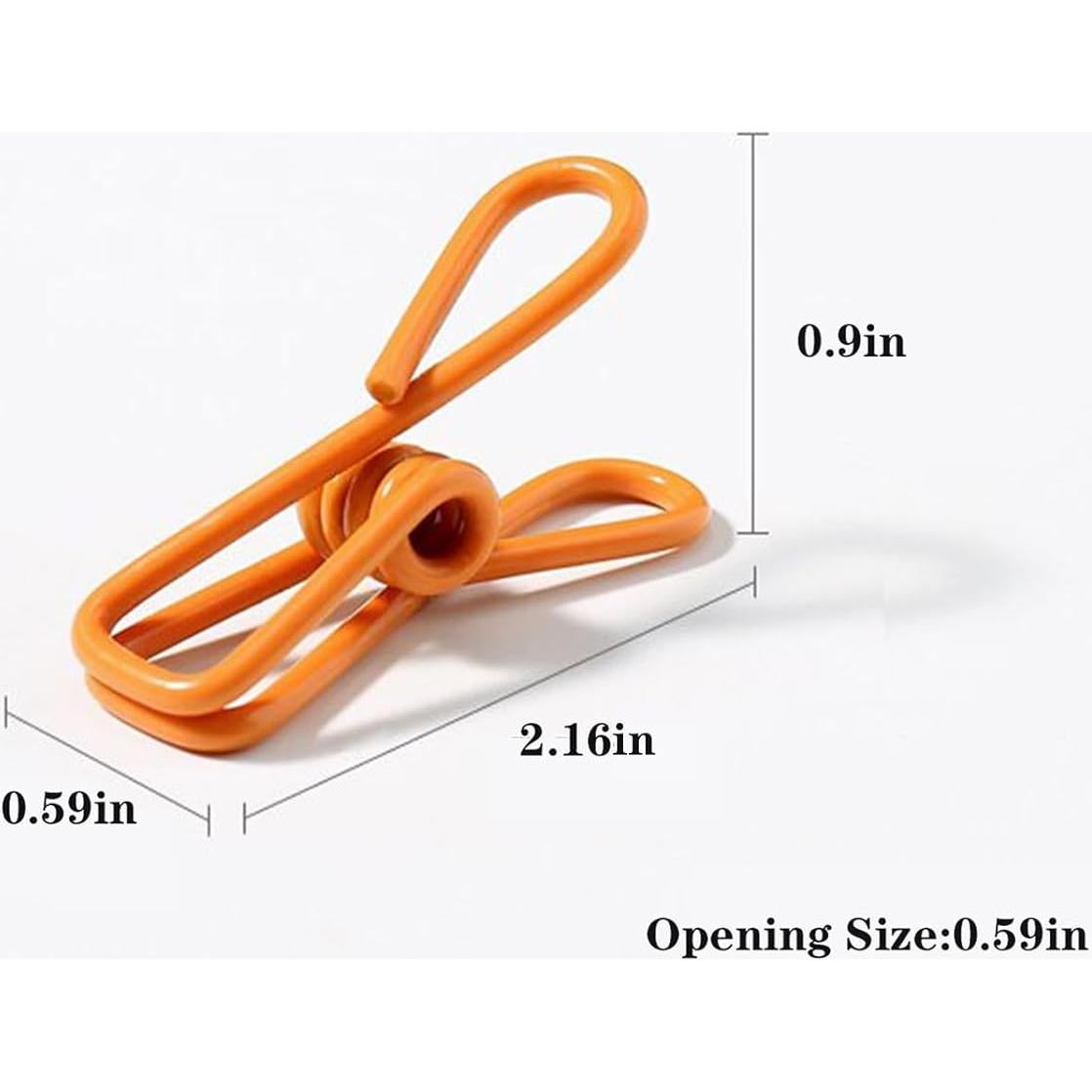 30 Pinzas de Ropa de Colores Skrnrhrery 5.5 cm Acero PVC