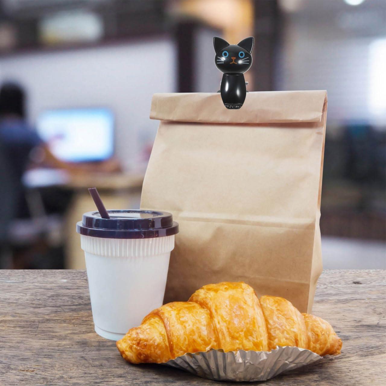 Clips para Bolsas de Comida BESTonZON 8PCS Gato Negro