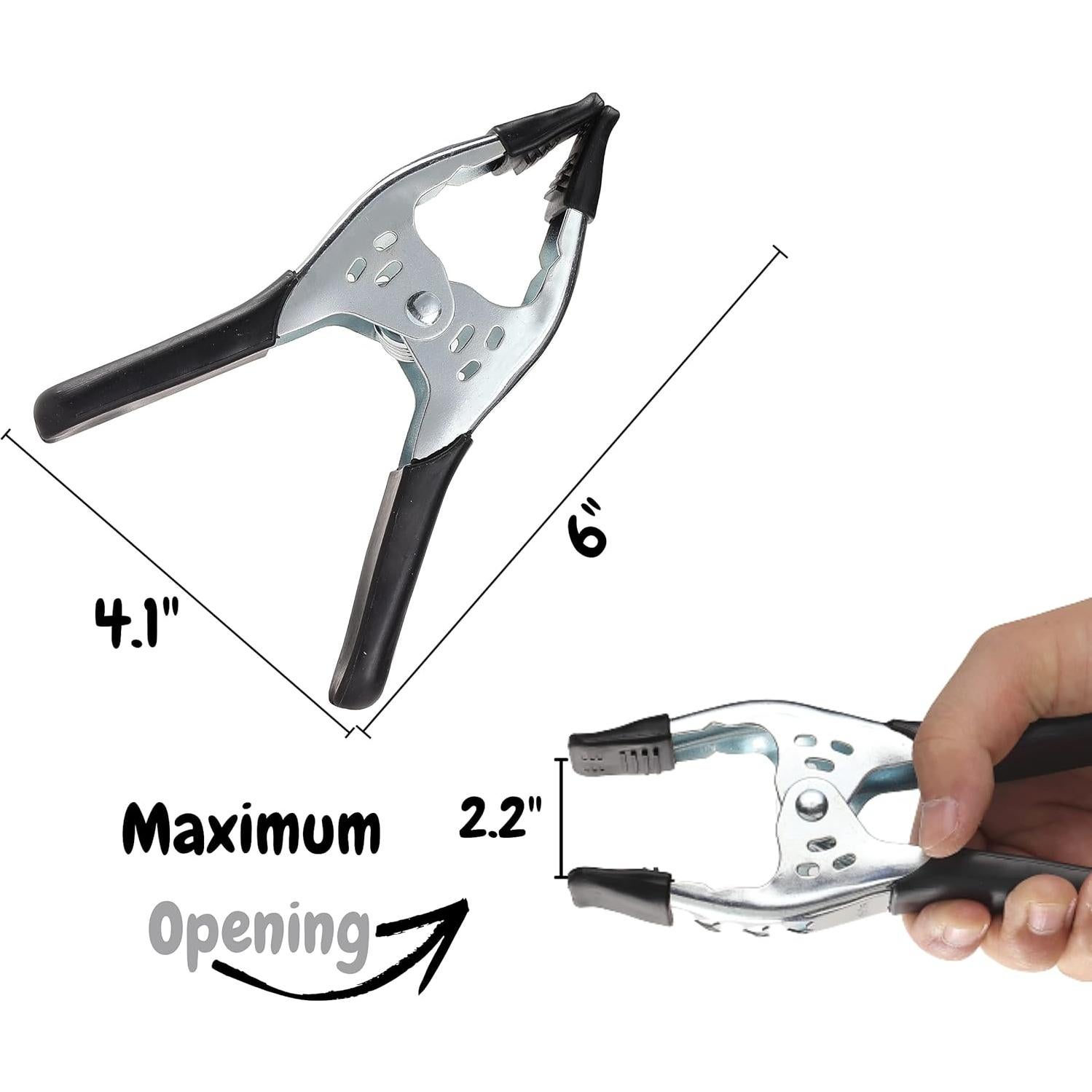 Abrazaderas de Resorte Mr. Pen 15.24 cm Alta Resistencia Metal - Set de 2
