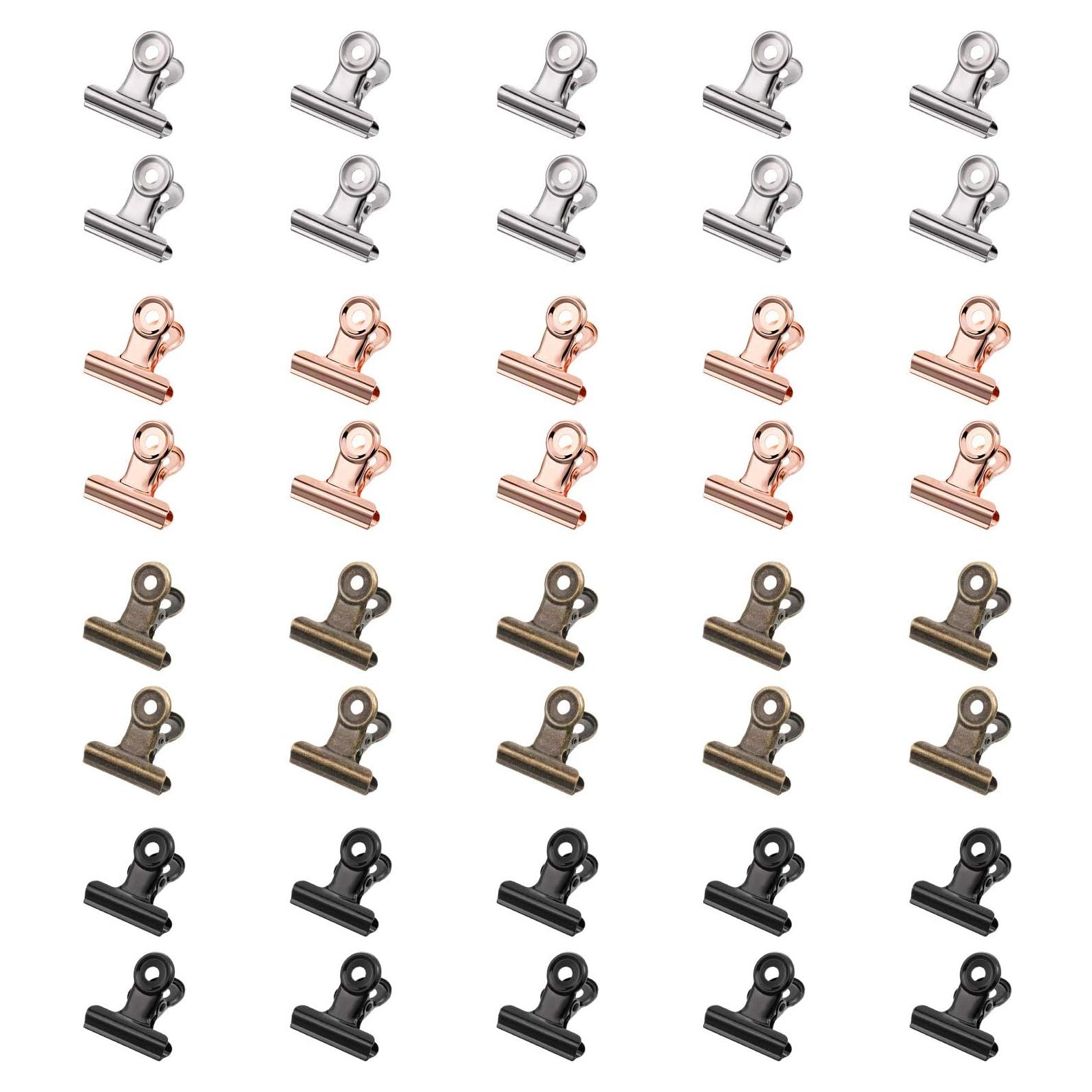 Paquete de 40 Clips de Metal Gejoy 2.21 cm Multicolor