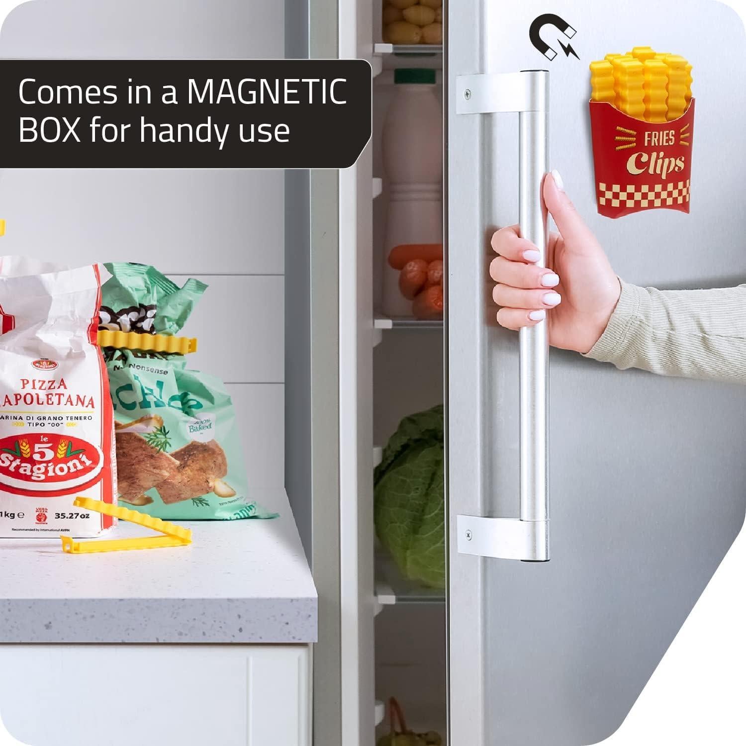 Pinzas de Sellado Yhfaifbu 12 Pack Plástico Amarillo 9.7cm