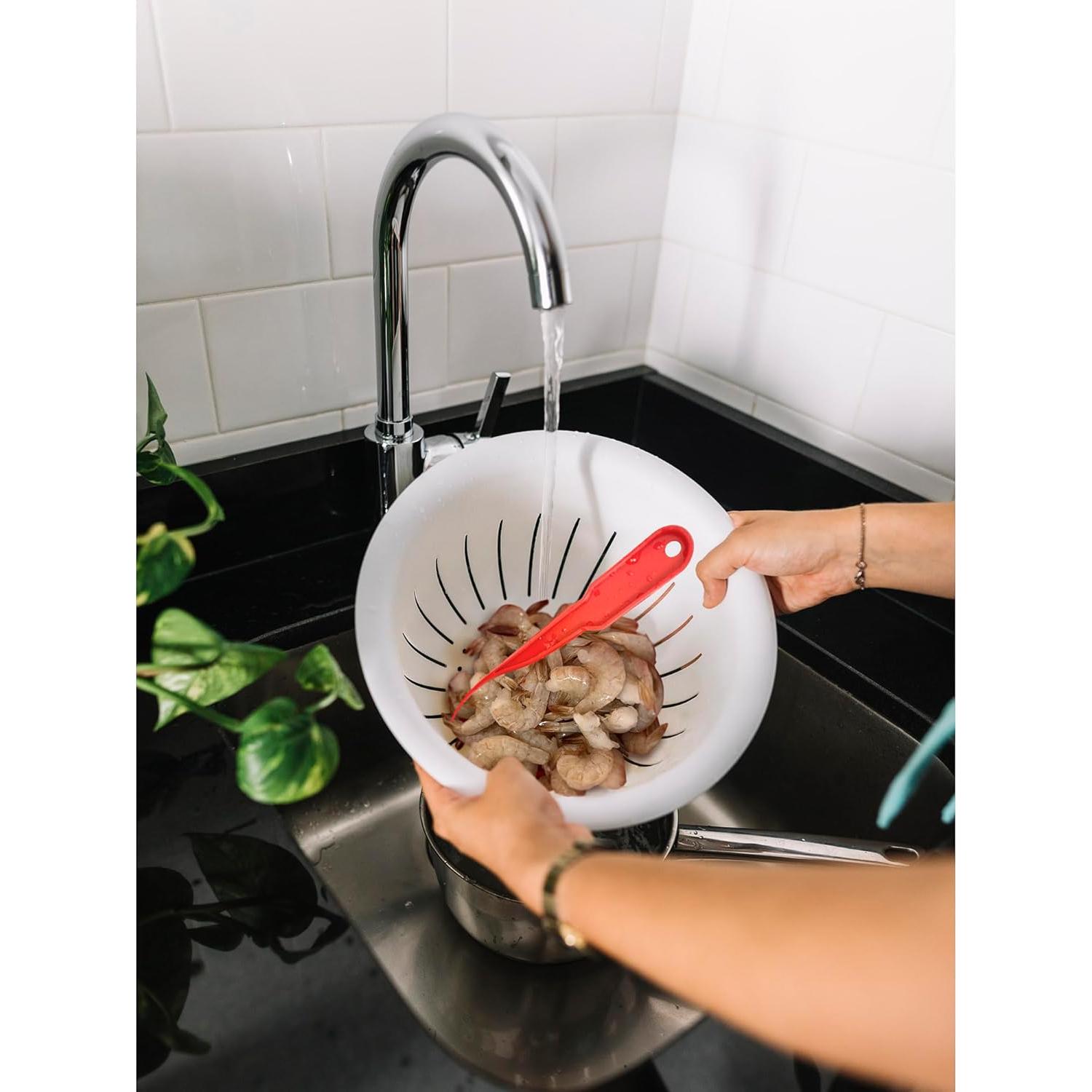 Desvenador de Camarones Maine Man, Juego de 2, Rojo, 26.99 cm