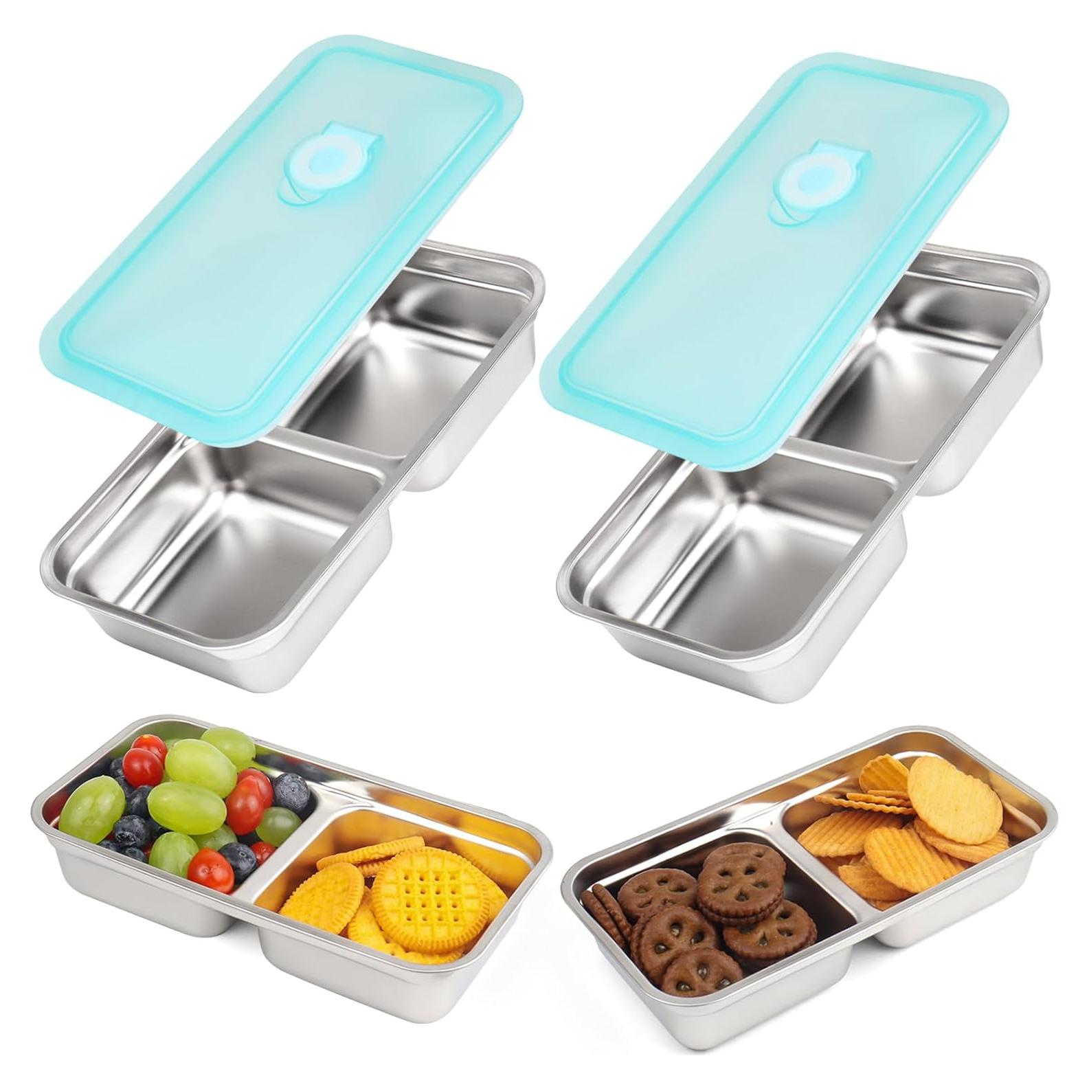 Contenedores de Aperitivos Reutilizables Sweet Cute 2 Pzs Acero Inoxidable