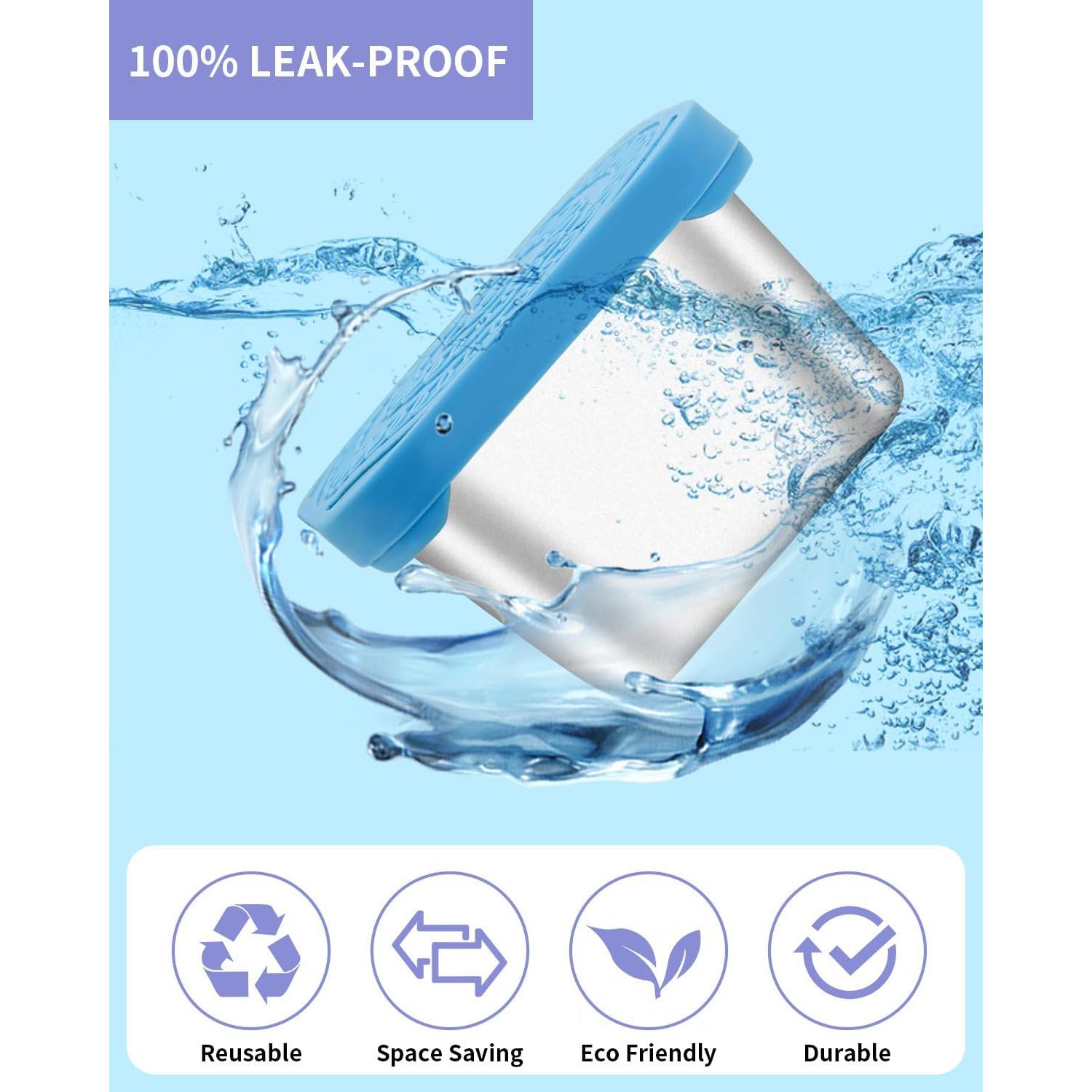 Contenedores de Snack Atecare 8 Piezas 170g Acero Inoxidable