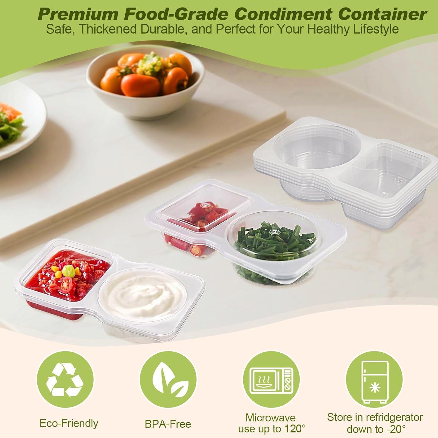 25 Contenedores de Snack Reutilizables AOJOYS con Tapas