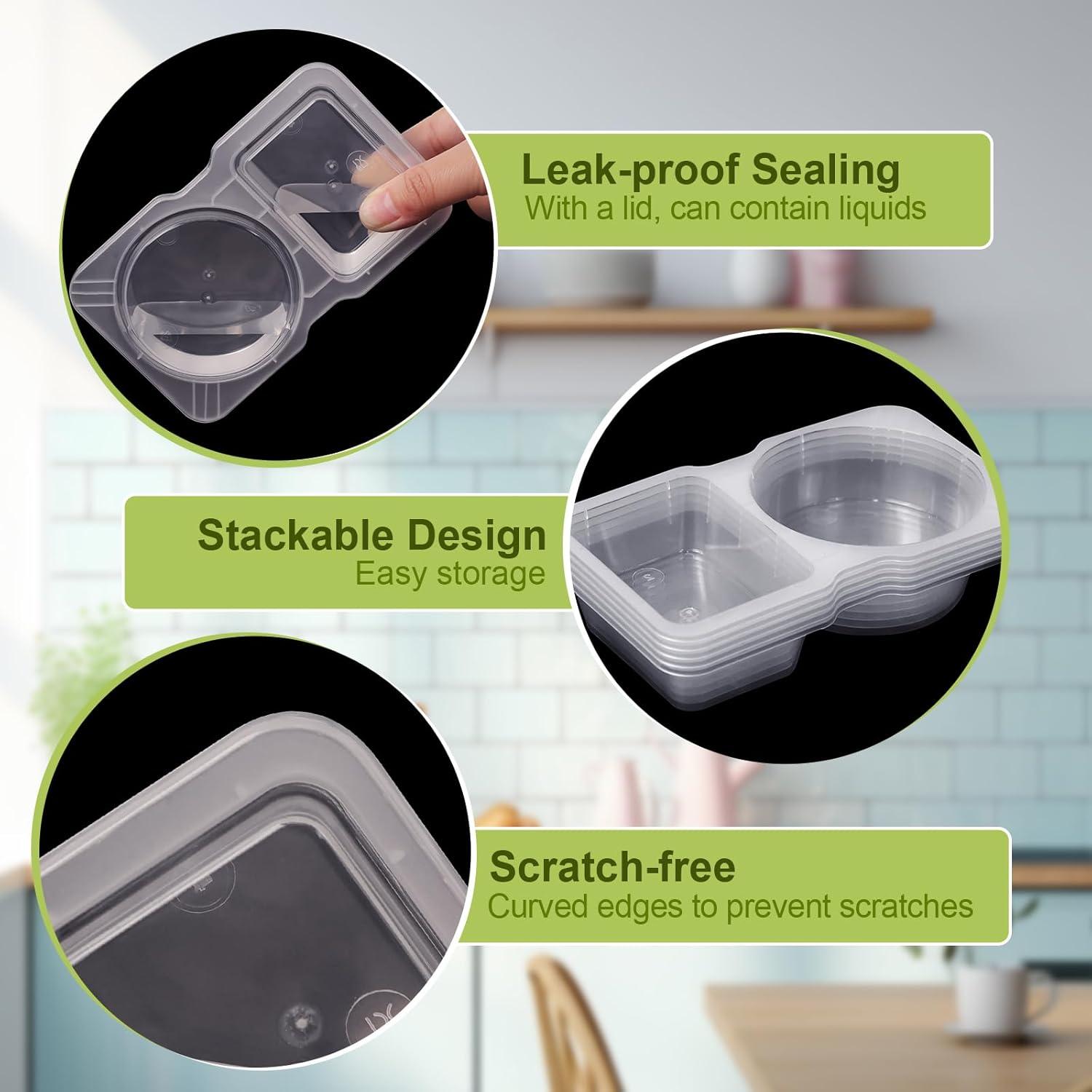 25 Contenedores de Snack Reutilizables AOJOYS con Tapas