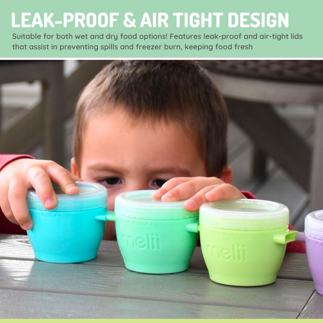 Contenedores de Almacenamiento Melii Snap & Go 4 oz - 8 Piezas