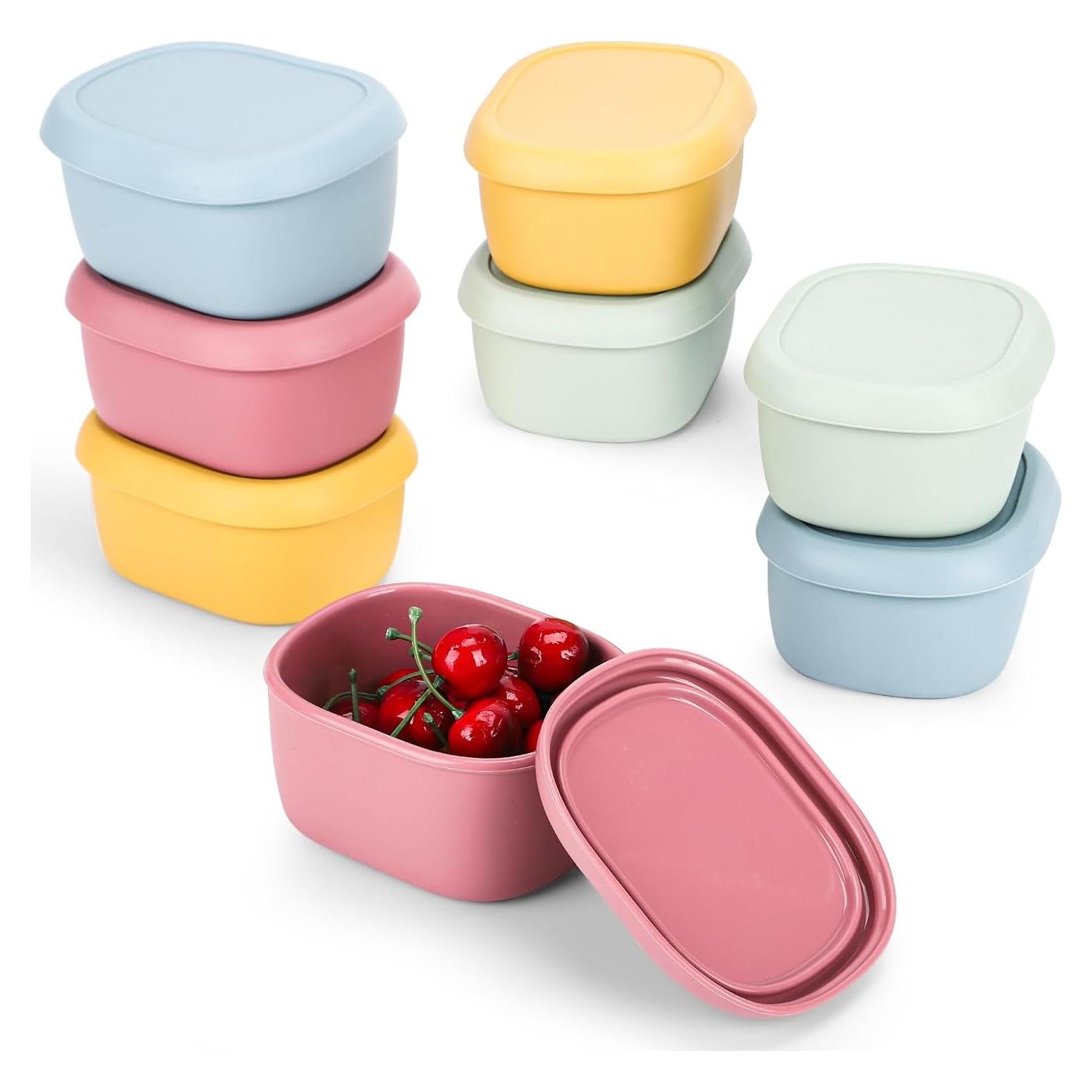 8 Contenedores de Silicona 300 ml AOEDEO para Snacks Niños