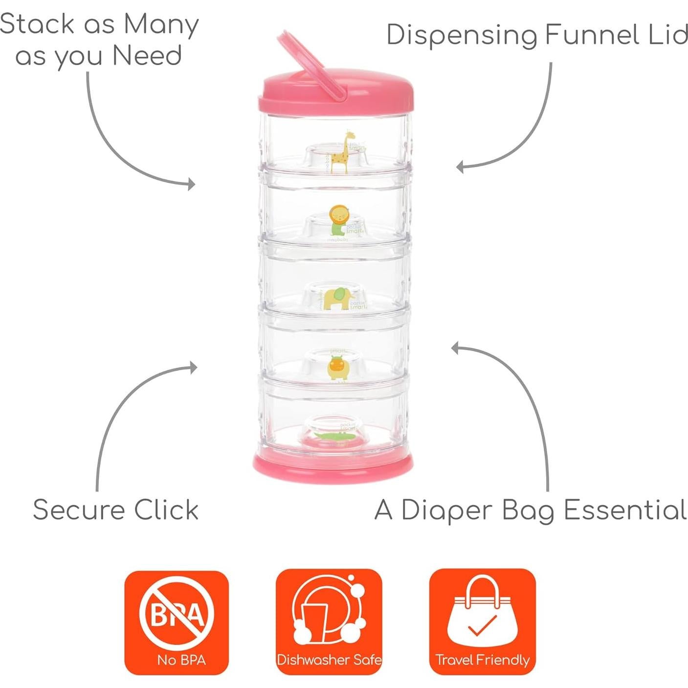 Contenedores Apilables Innobaby Packin' Smart 5 Piezas 79ml