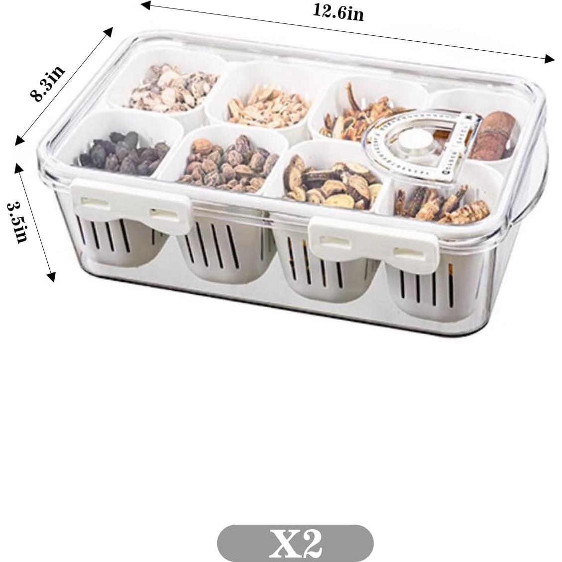 Caja de Aperitivos Apilable MineSign 2Pack con Divisores