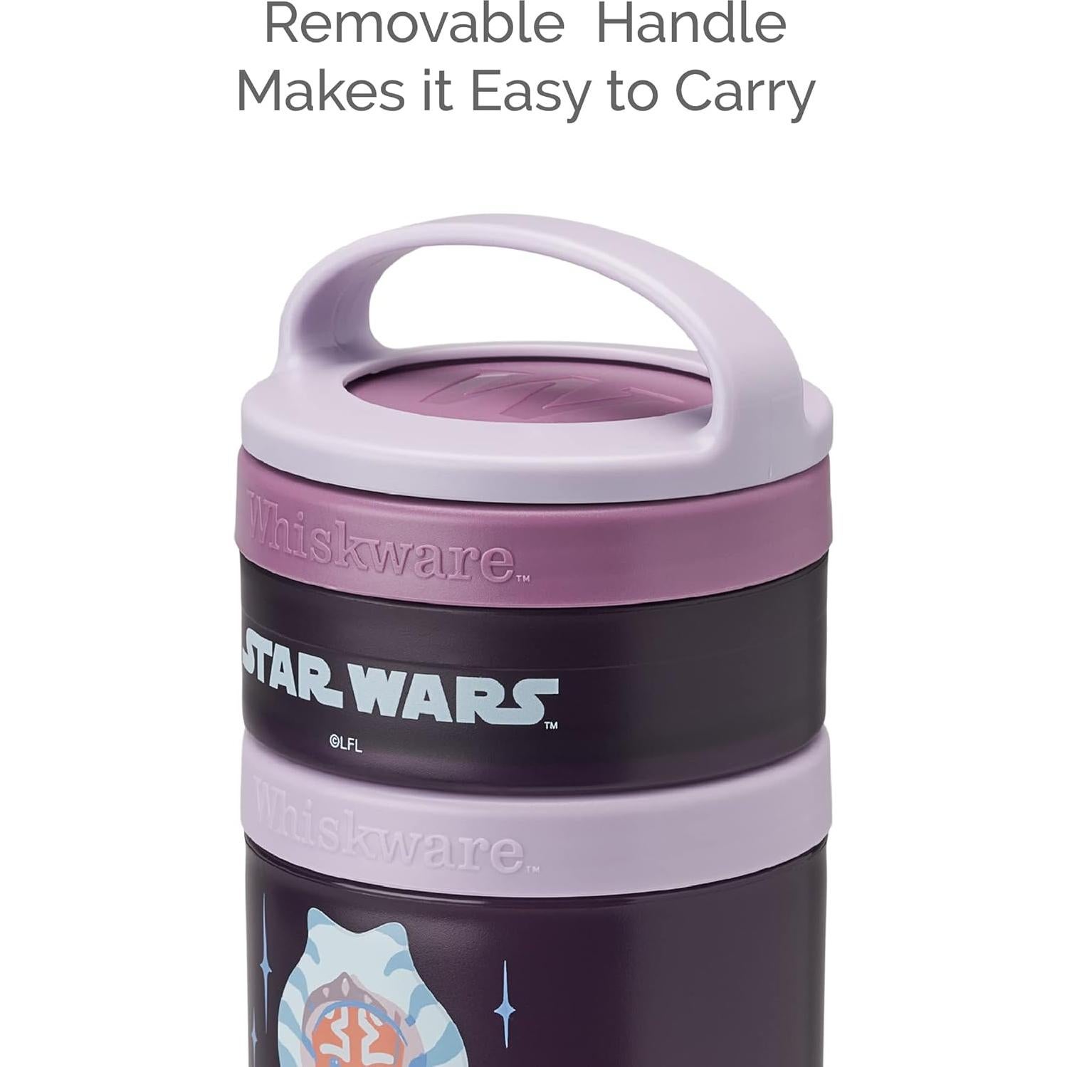 Contenedores apilables Whiskware Star Wars para refrigerios - 3 tazas