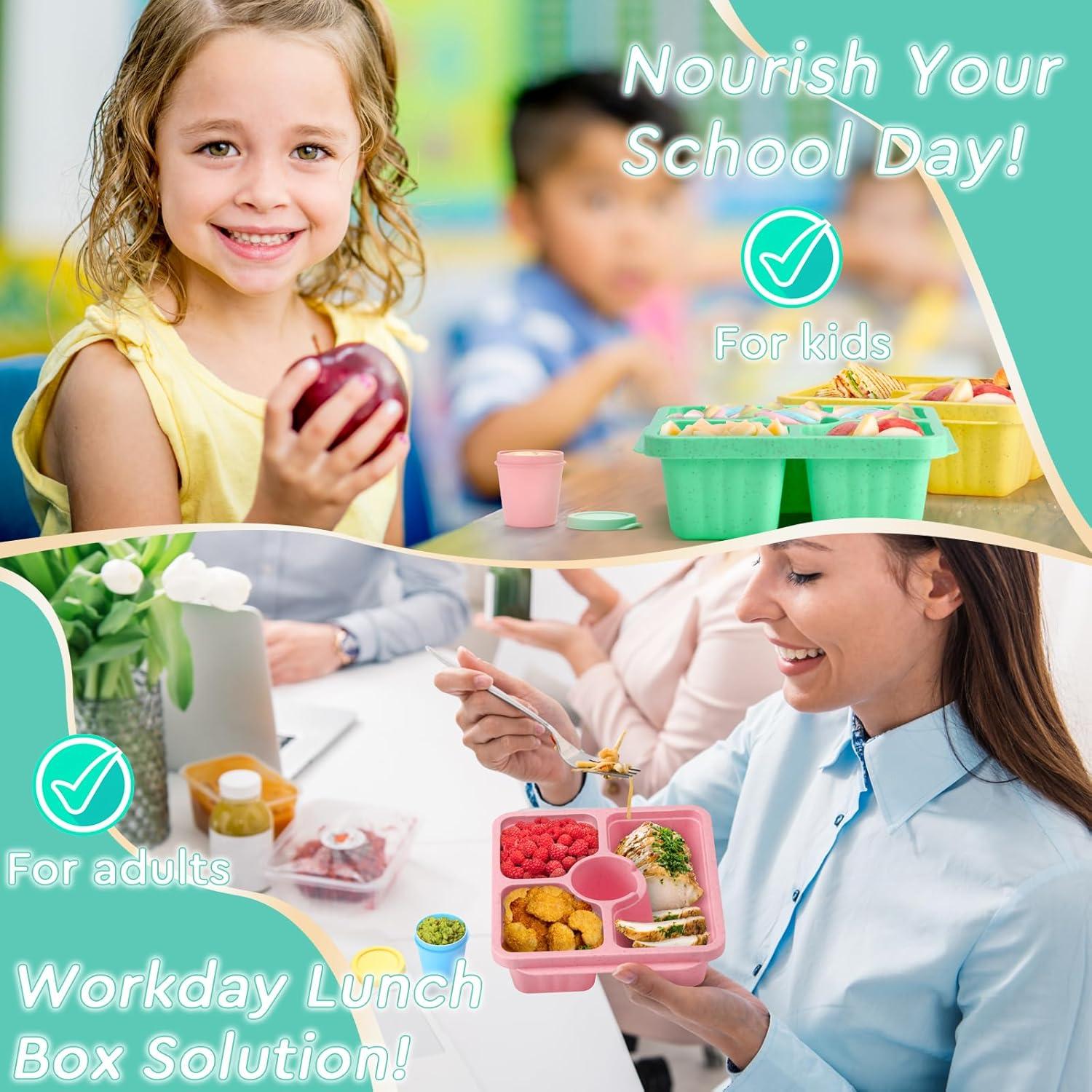 QQKO Caja Bento 4 Pzs 550ml Apilable Apta Microondas