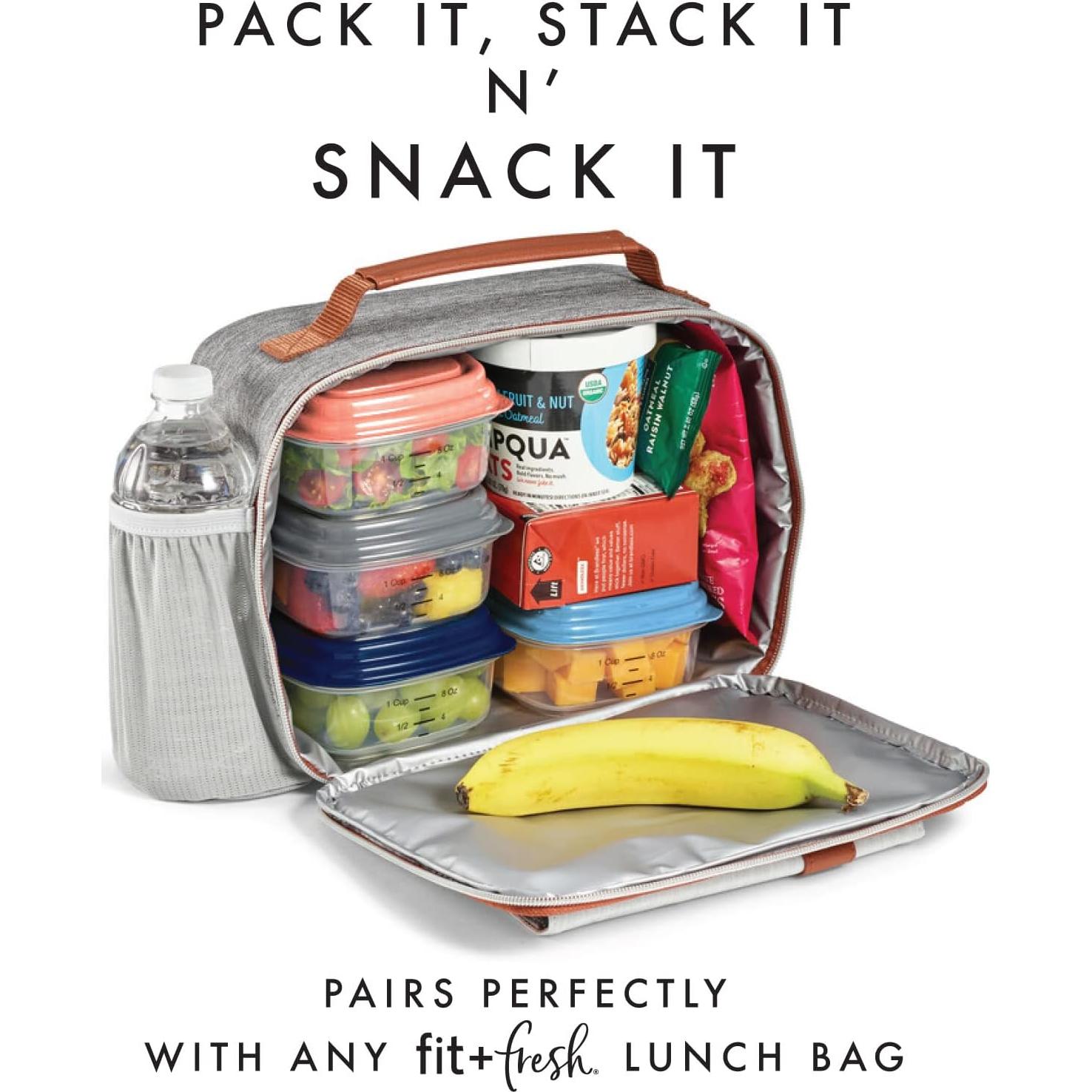 Contenedores de Plástico Fit & Fresh 4pk 8oz a Prueba de Fugas