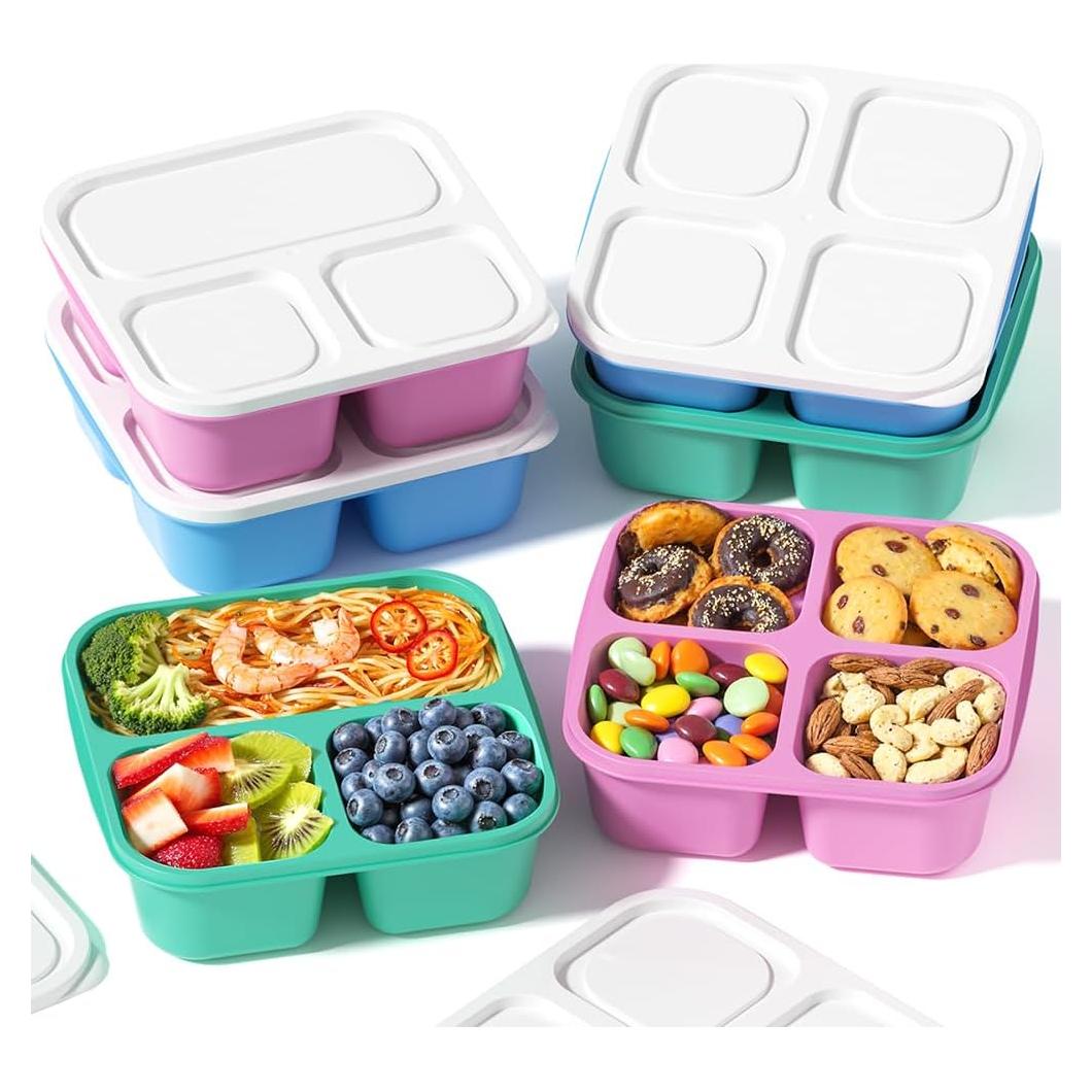 Juego de 6 Contenedores Divididos Canfanni para Snacks 0.95L