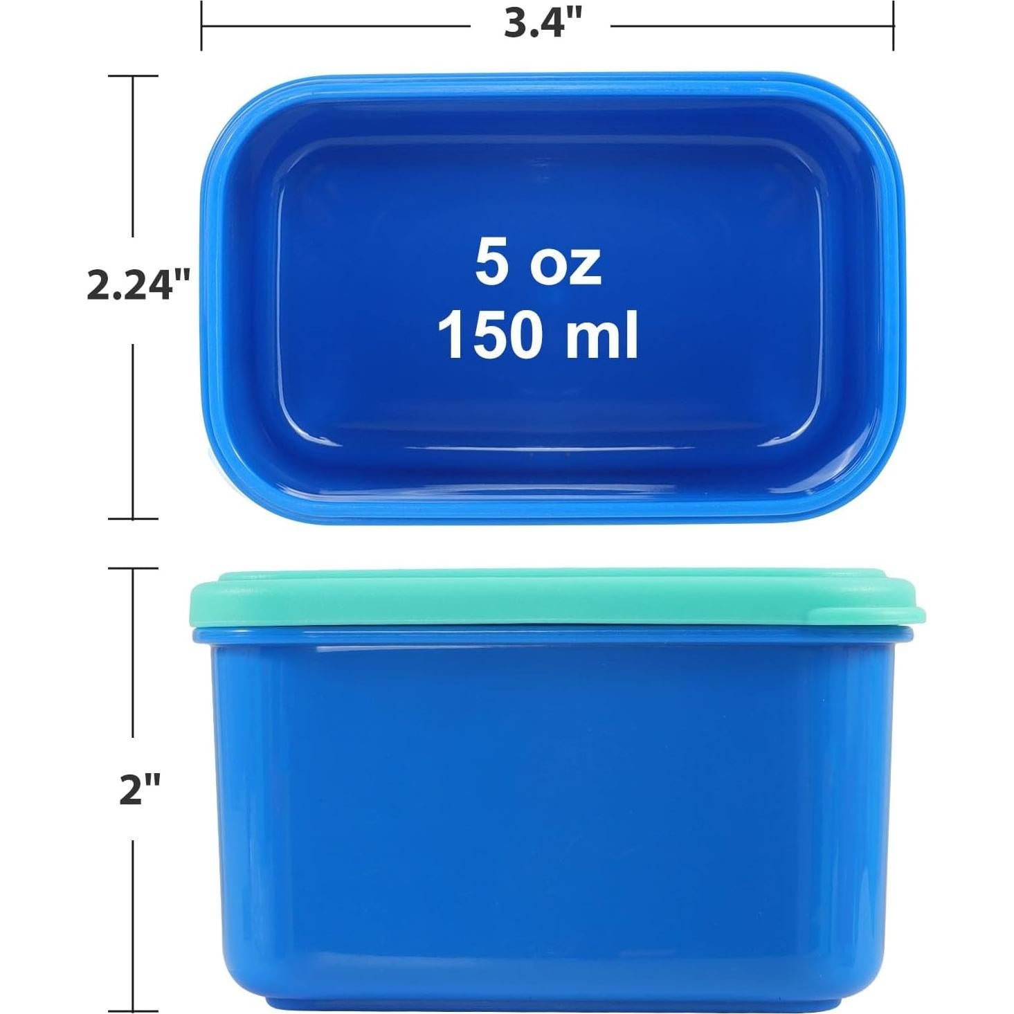 Contenedores Pequeños Caperci 150ml Apilables a Prueba de Fugas