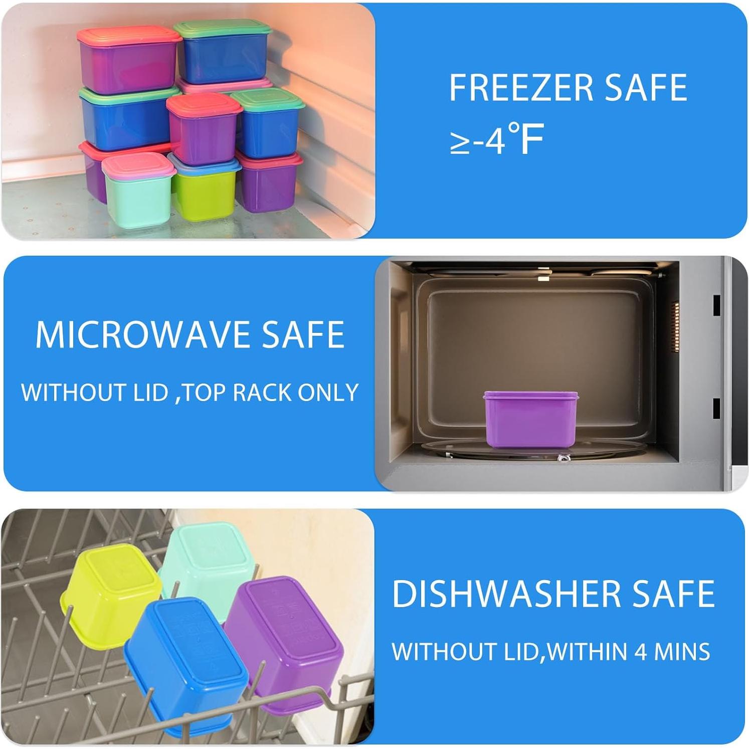 Contenedores Pequeños Caperci 150ml Apilables a Prueba de Fugas