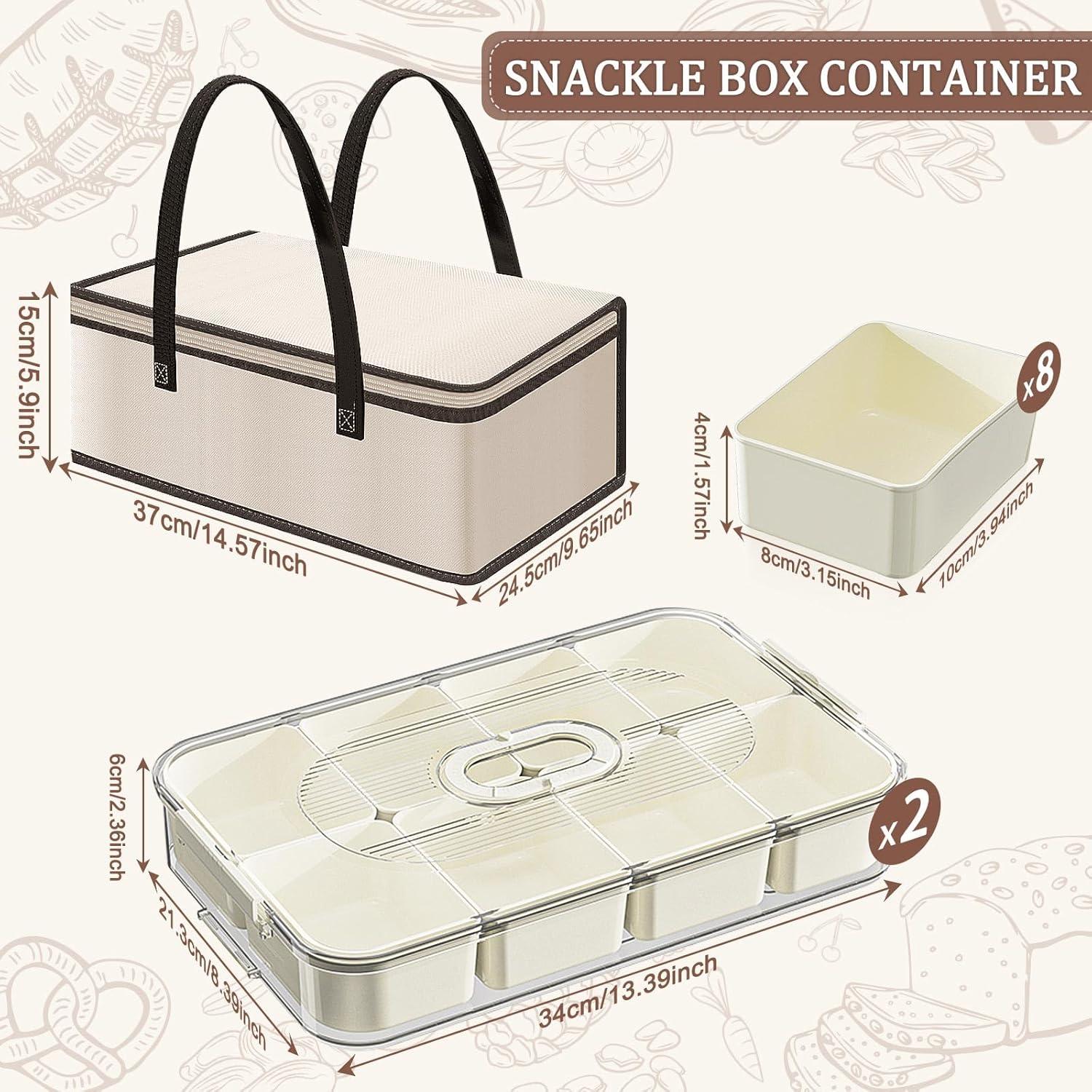 Contenedor de Snacks RKXQT Blanco 8 Compartimentos 1.6 kg